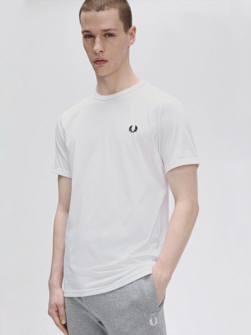 T-shirt Fred Perry Ringer Branca