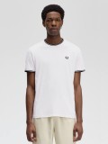 T-shirt Fred Perry Twin Tipped Branca e Preta