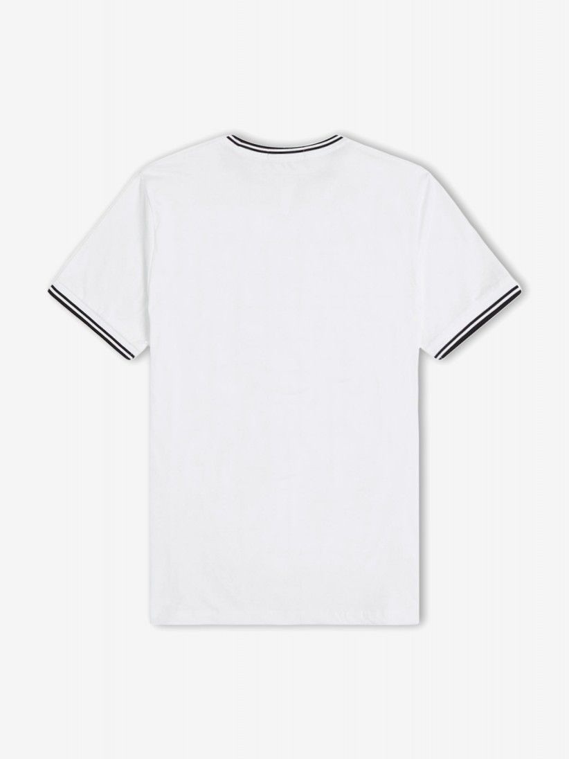 T-shirt Fred Perry Twin Tipped Branca e Preta