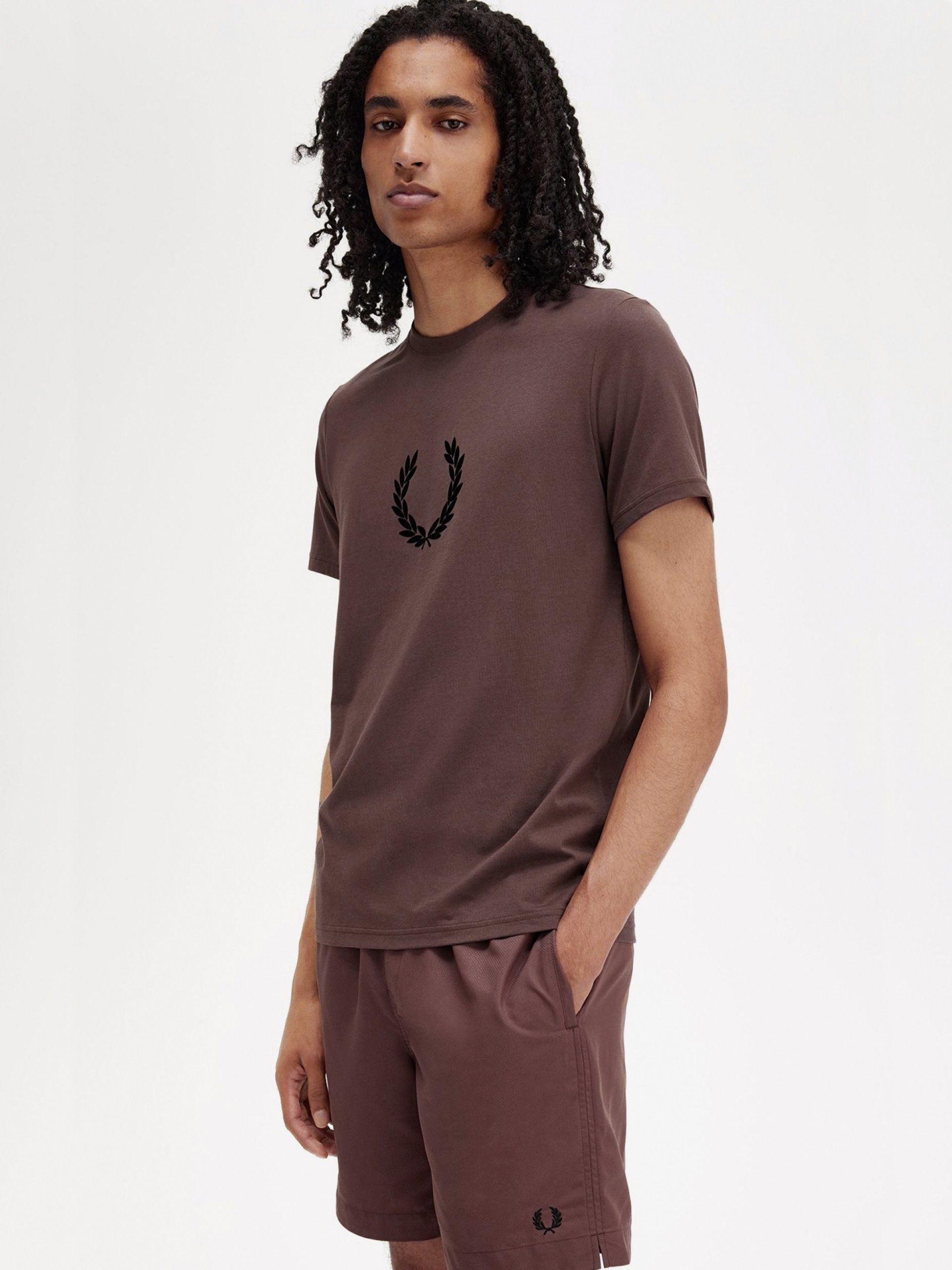 T-shirt Fred Perry Textured Laurel Wreath