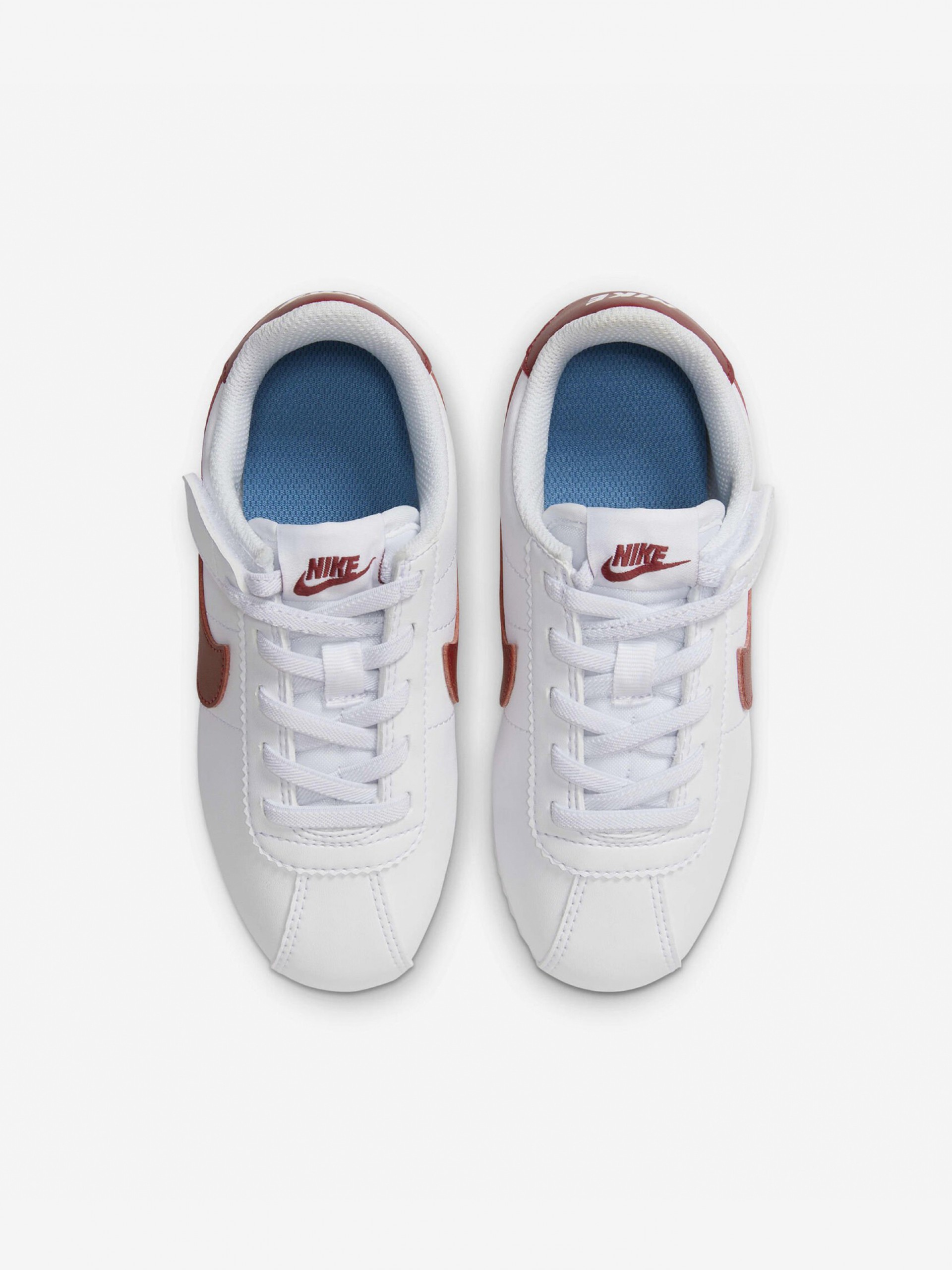 Sapatilhas Nike Cortez EasyOn Brancas e Vermelhas Para Criança