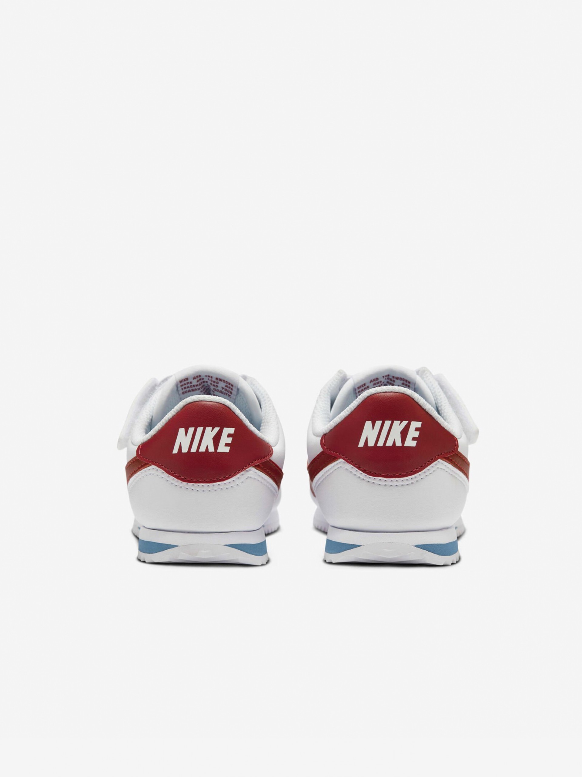 Sapatilhas Nike Cortez EasyOn Brancas e Vermelhas Para Criança