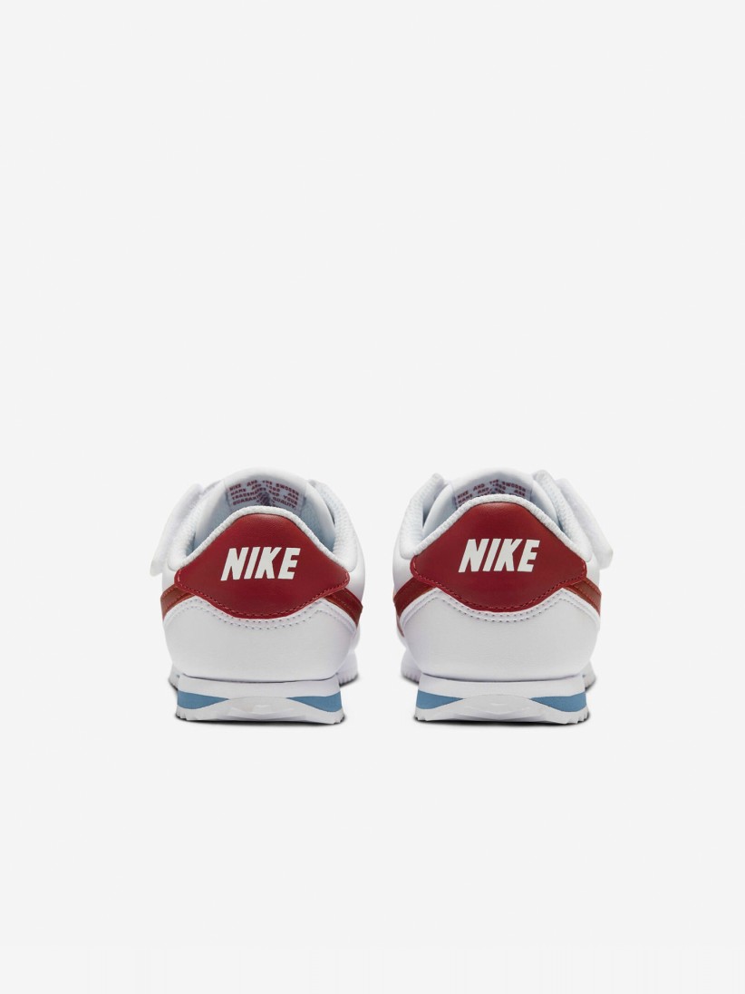 Sapatilhas Nike Cortez EasyOn Brancas e Vermelhas Para Criana