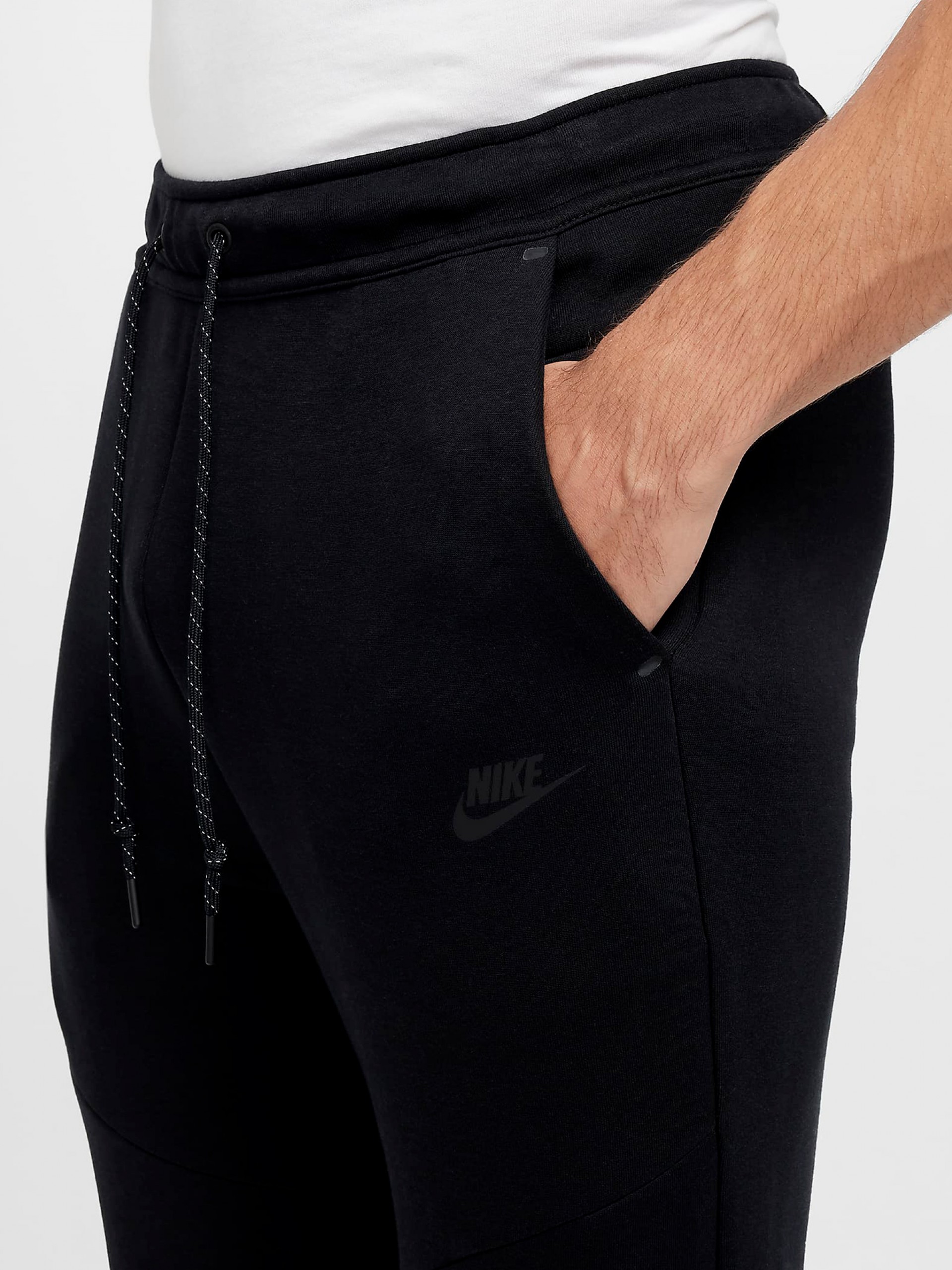 Pantalones Nike Tech Fleece Slim Fit Negros Para Hombre