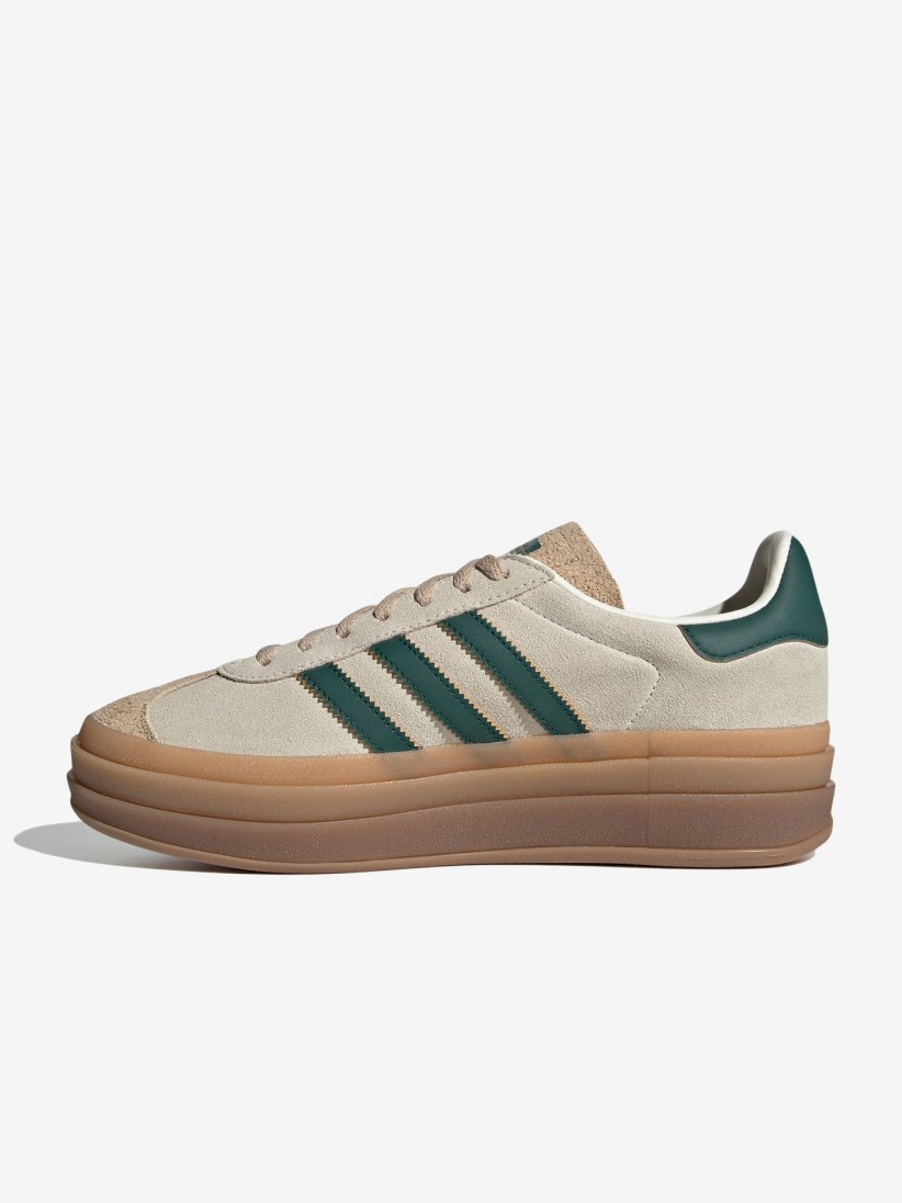 Adidas Gazelle Bold W Beige and Green Sneakers