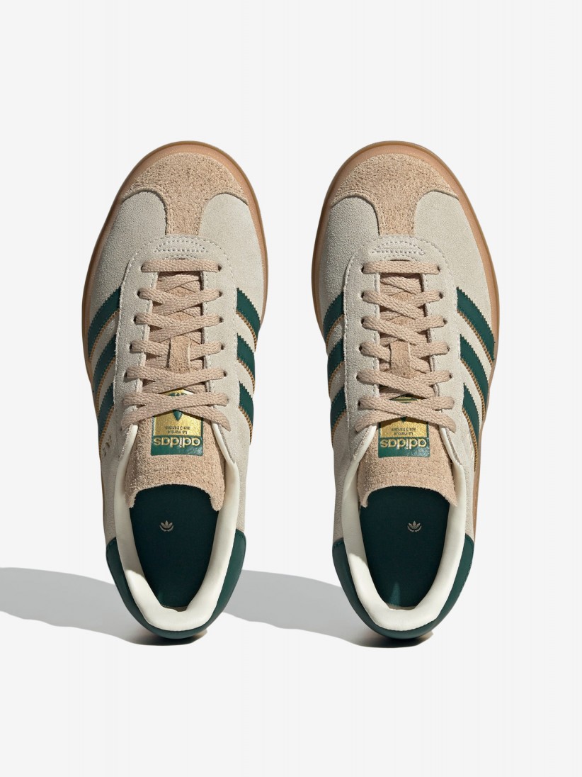 Adidas Gazelle Bold W Beige and Green Sneakers