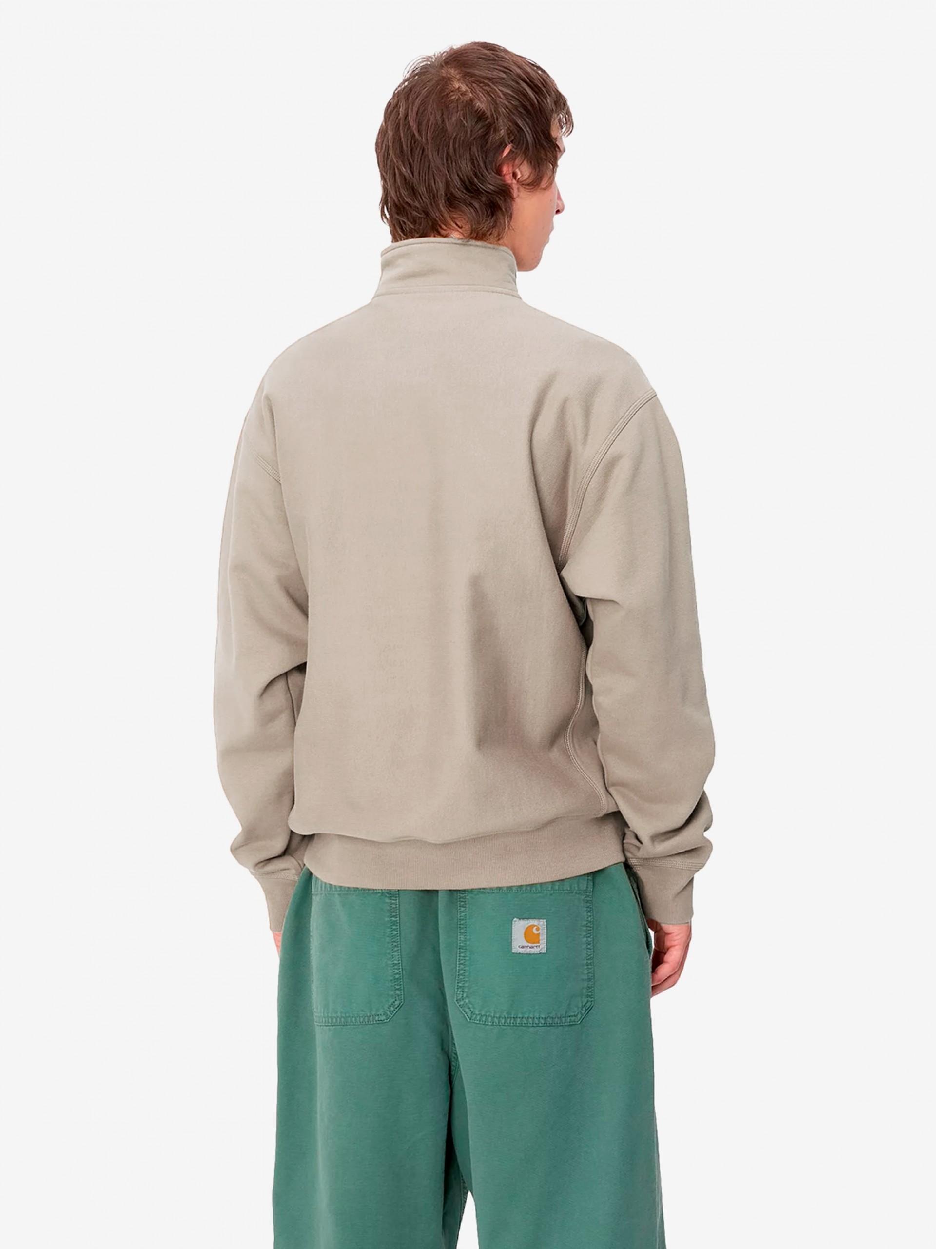 Camisola com Fecho Carhartt WIP American Script Bege