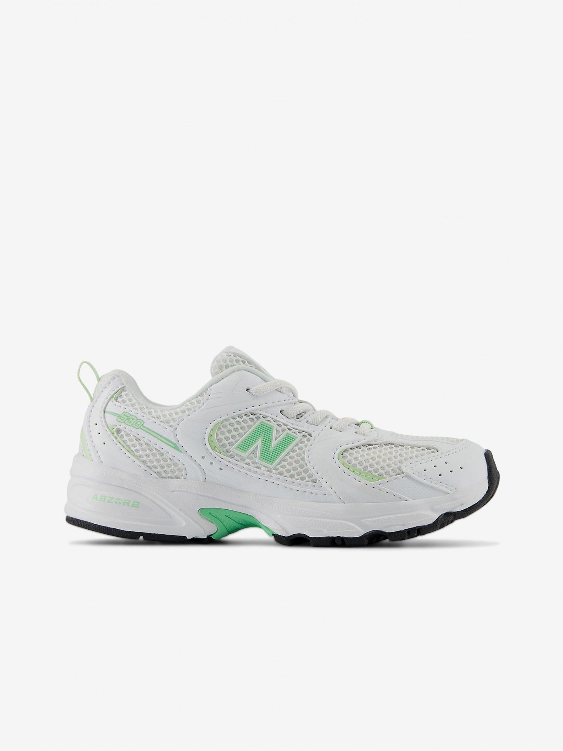 New Balance PZ530 V1 White and Green Sneakers