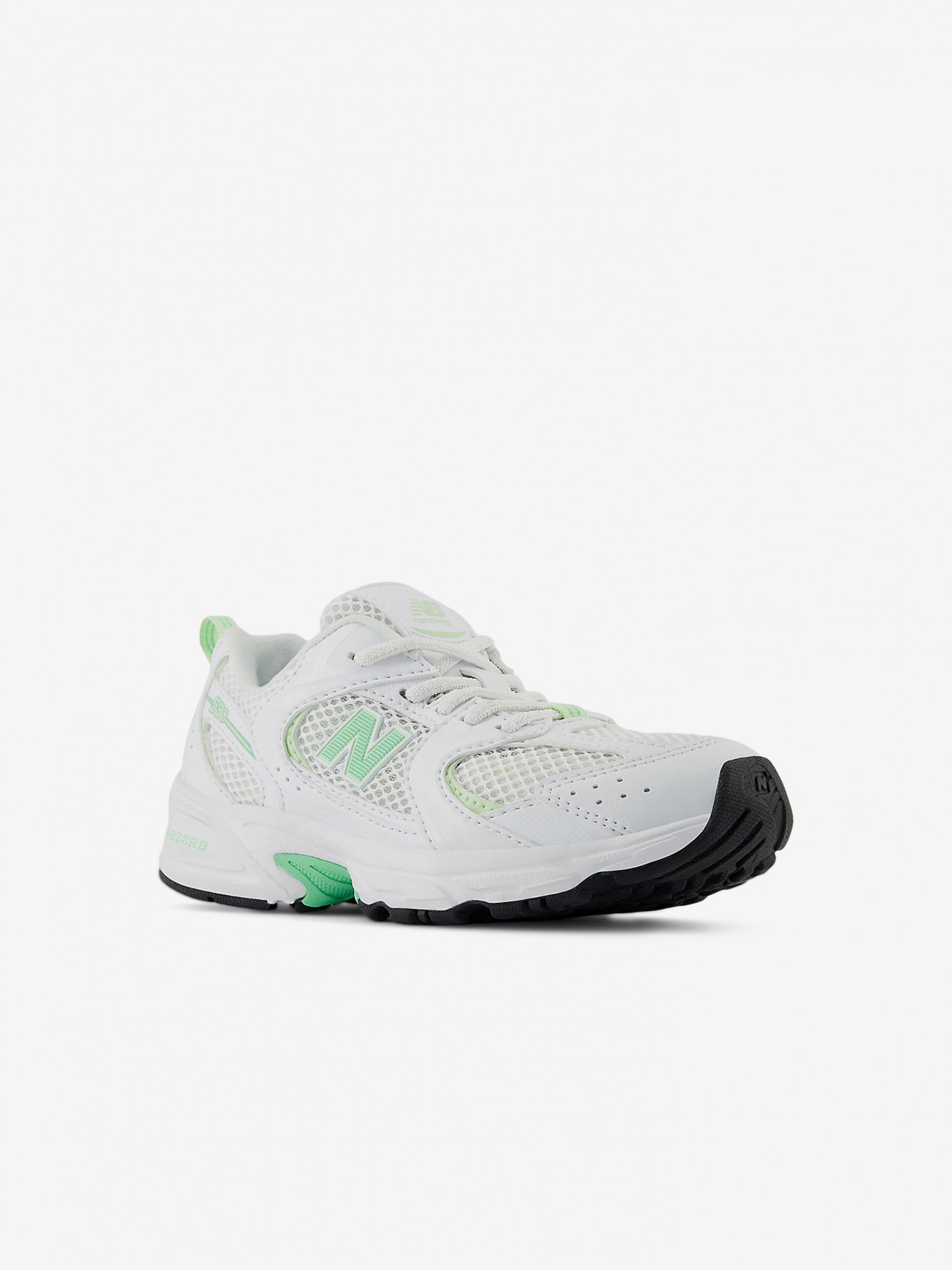 New Balance PZ530 V1 White and Green Sneakers