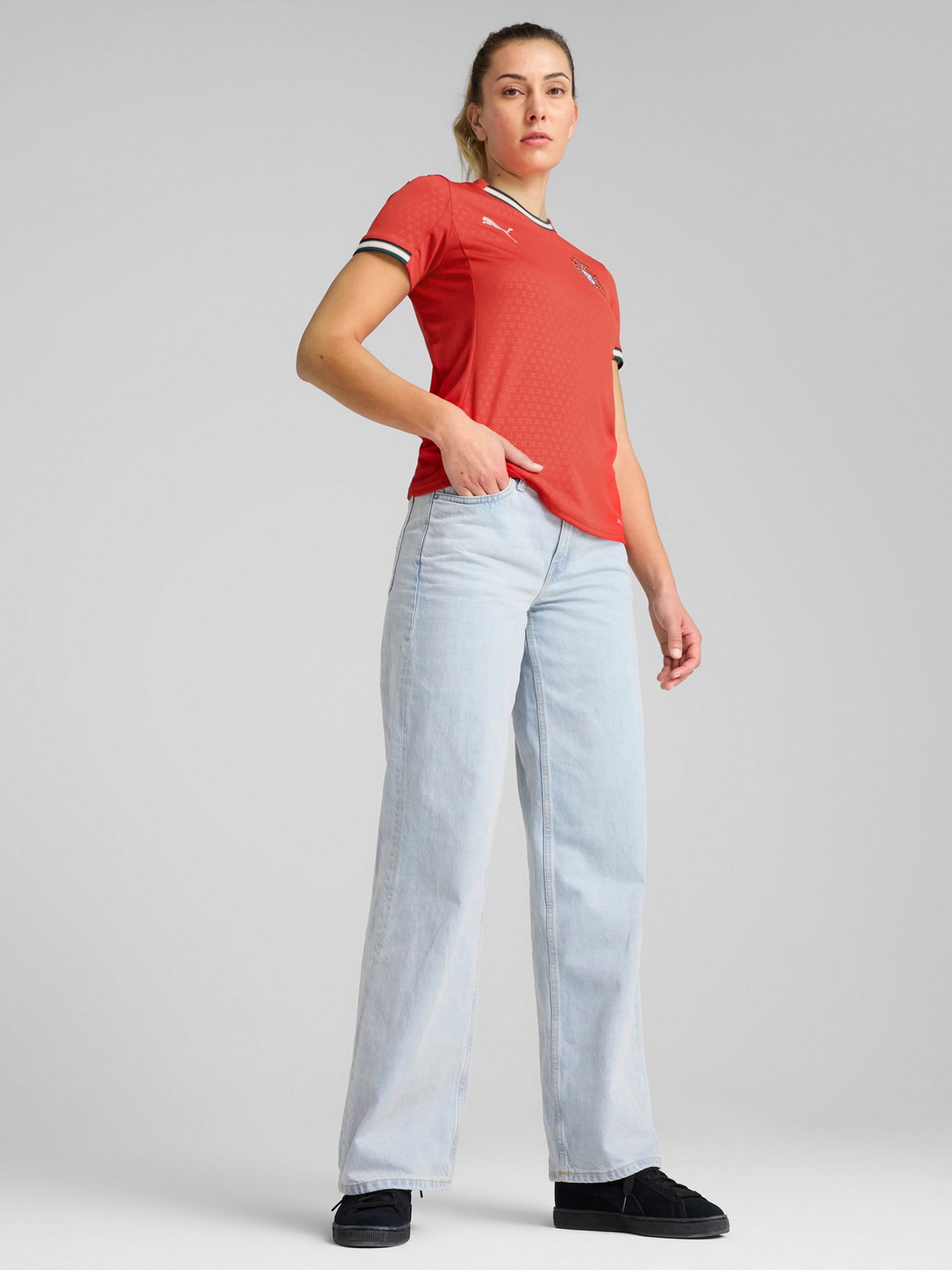 Camisola Puma Portugal Principal Vermelha W 2025