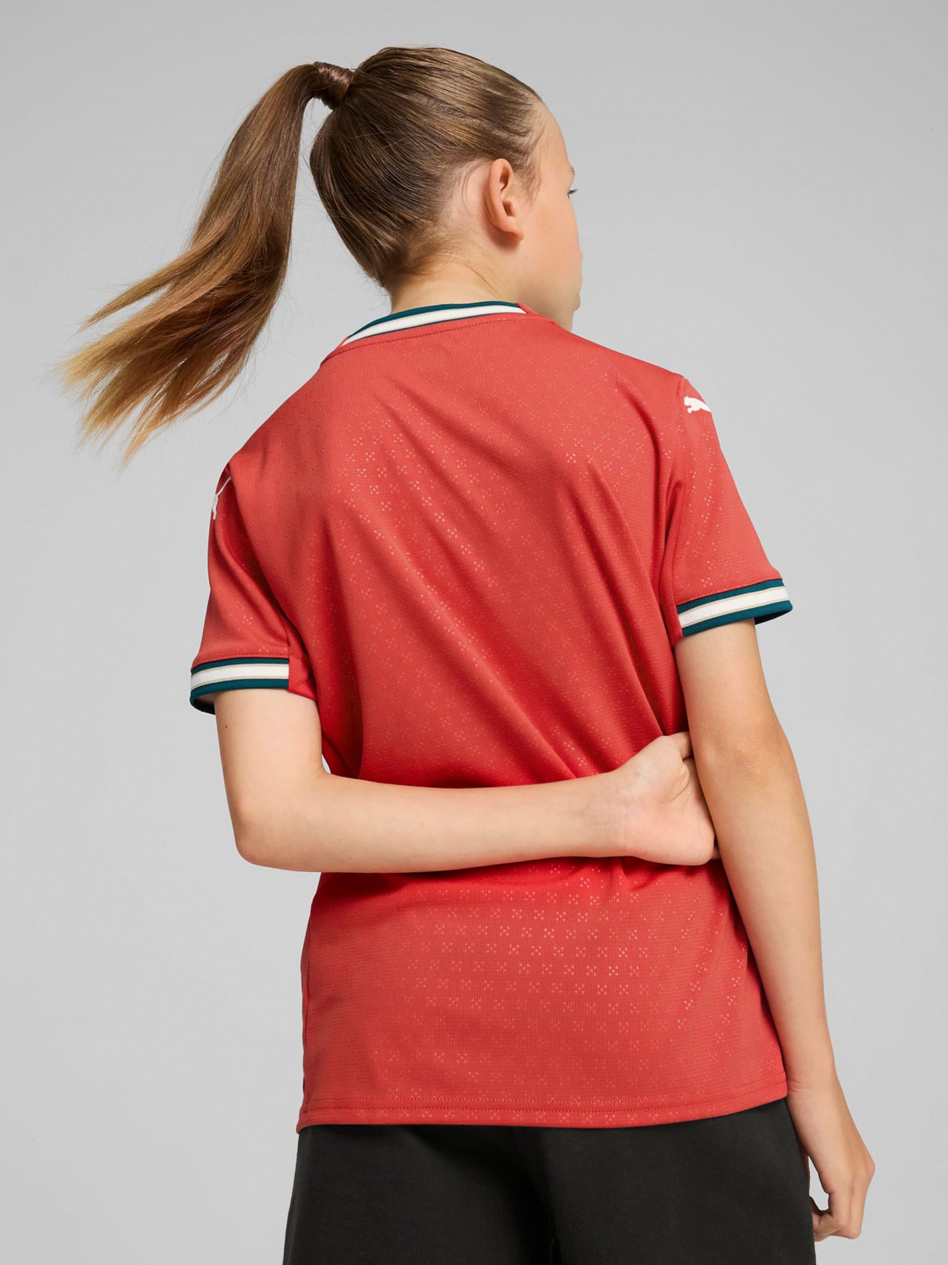 Camisola Puma Portugal Principal Vermelha Jr 2025