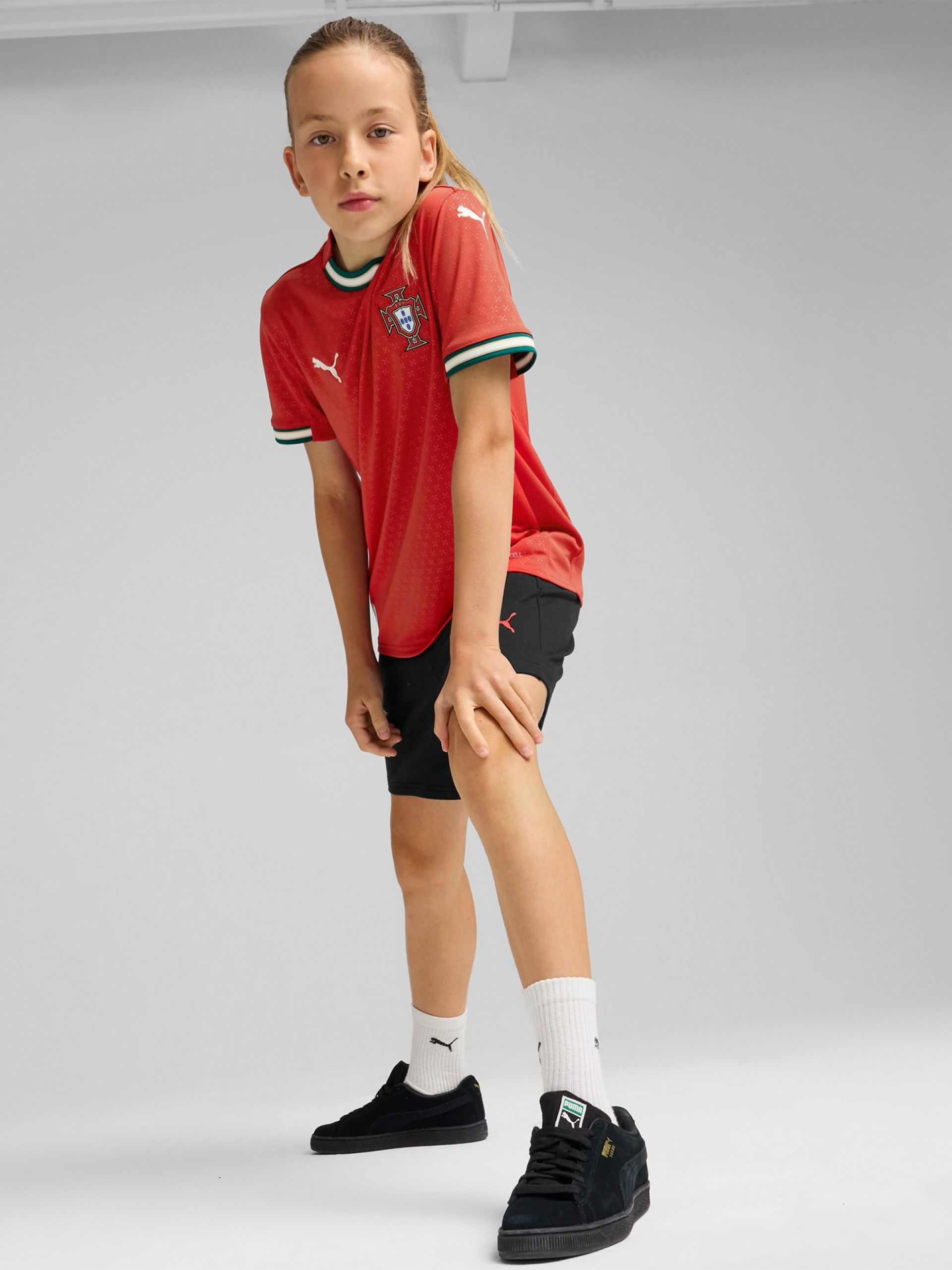 Camisola Puma Portugal Principal Vermelha Jr 2025