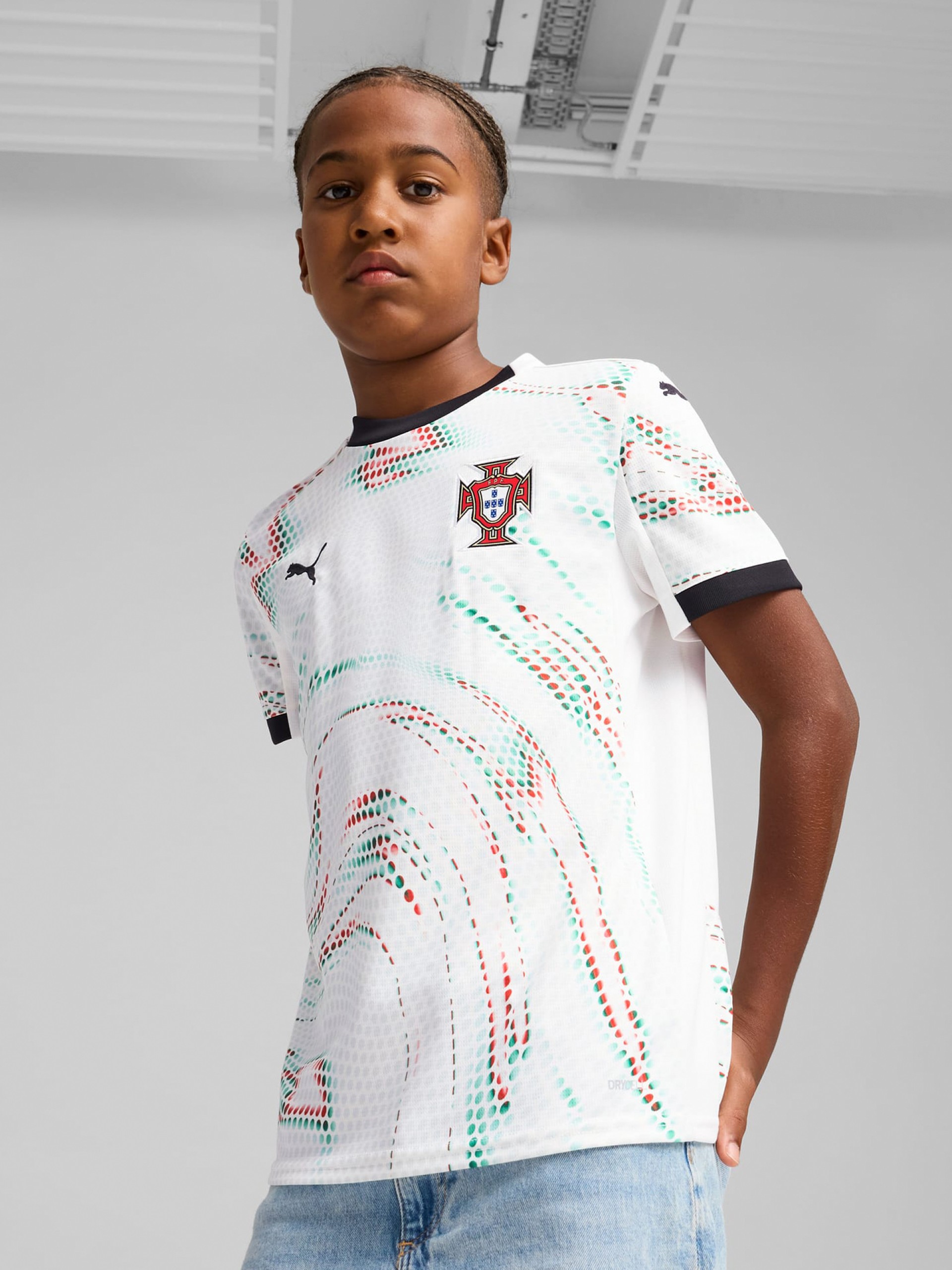 Camiseta Puma Portugal Equipación Alternativa Blanca Jr 2025