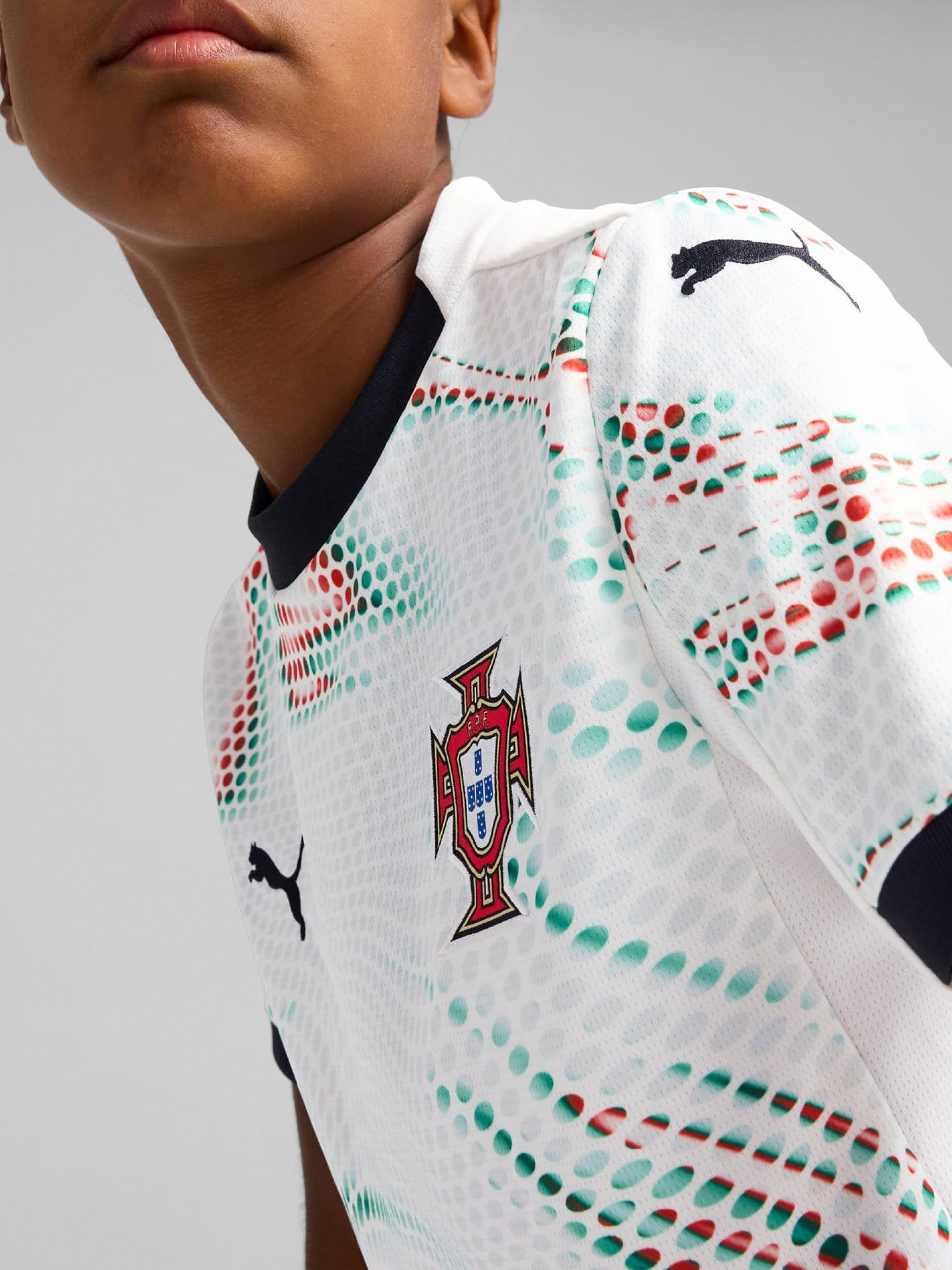 Camiseta Puma Portugal Equipación Alternativa Blanca Jr 2025
