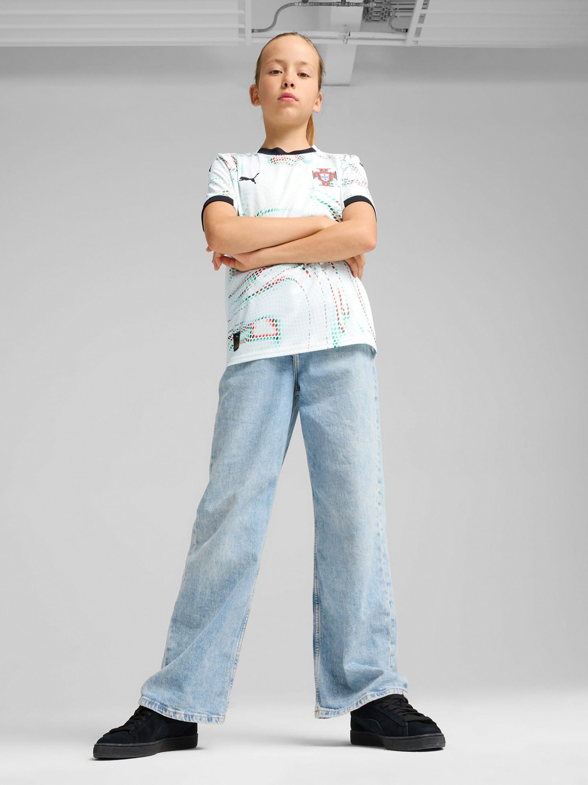 Camiseta Puma Portugal Equipación Alternativa Blanca Jr 2025