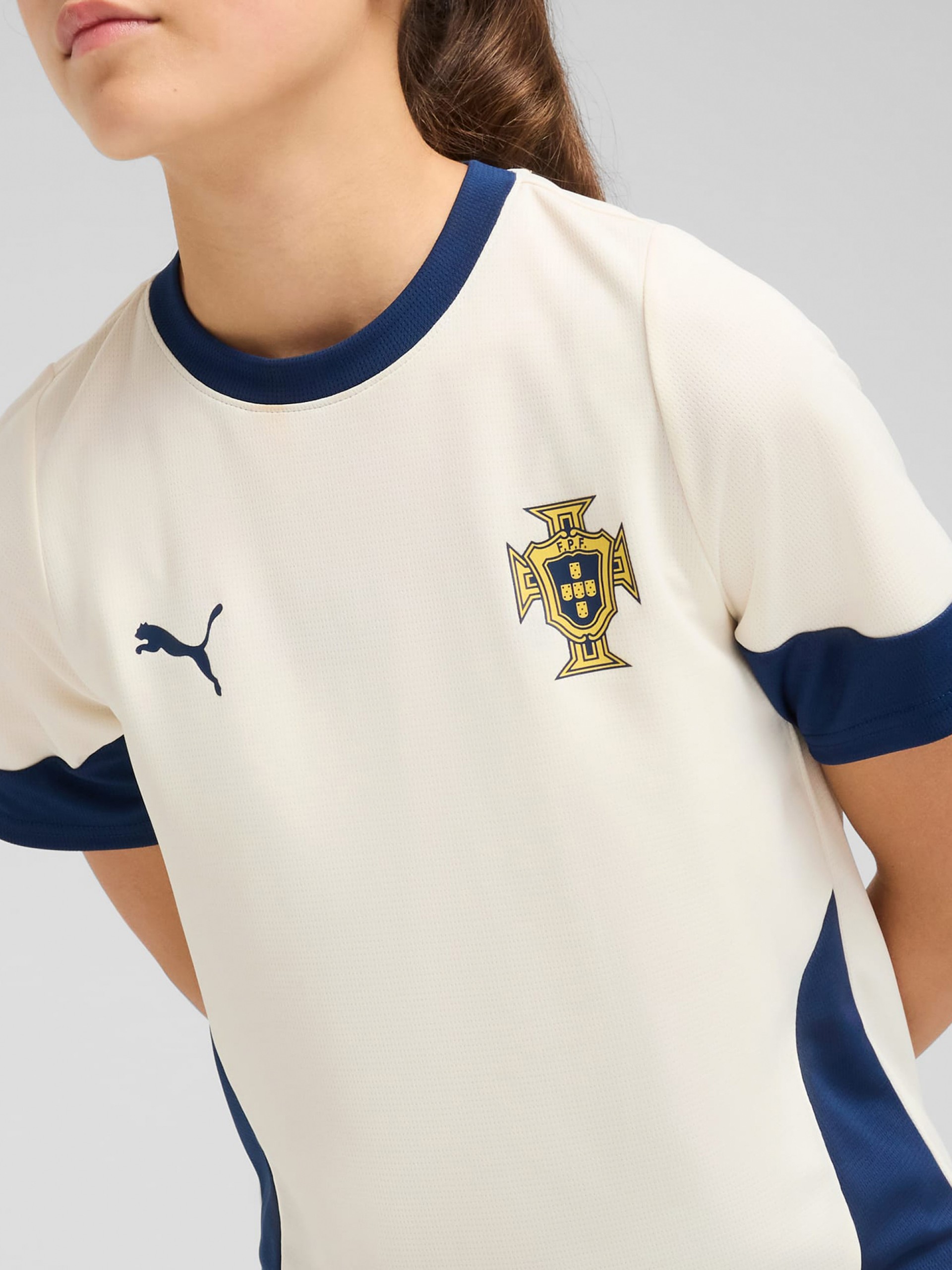 Camiseta Puma Portugal Entrenamiento Beige Jr 2025