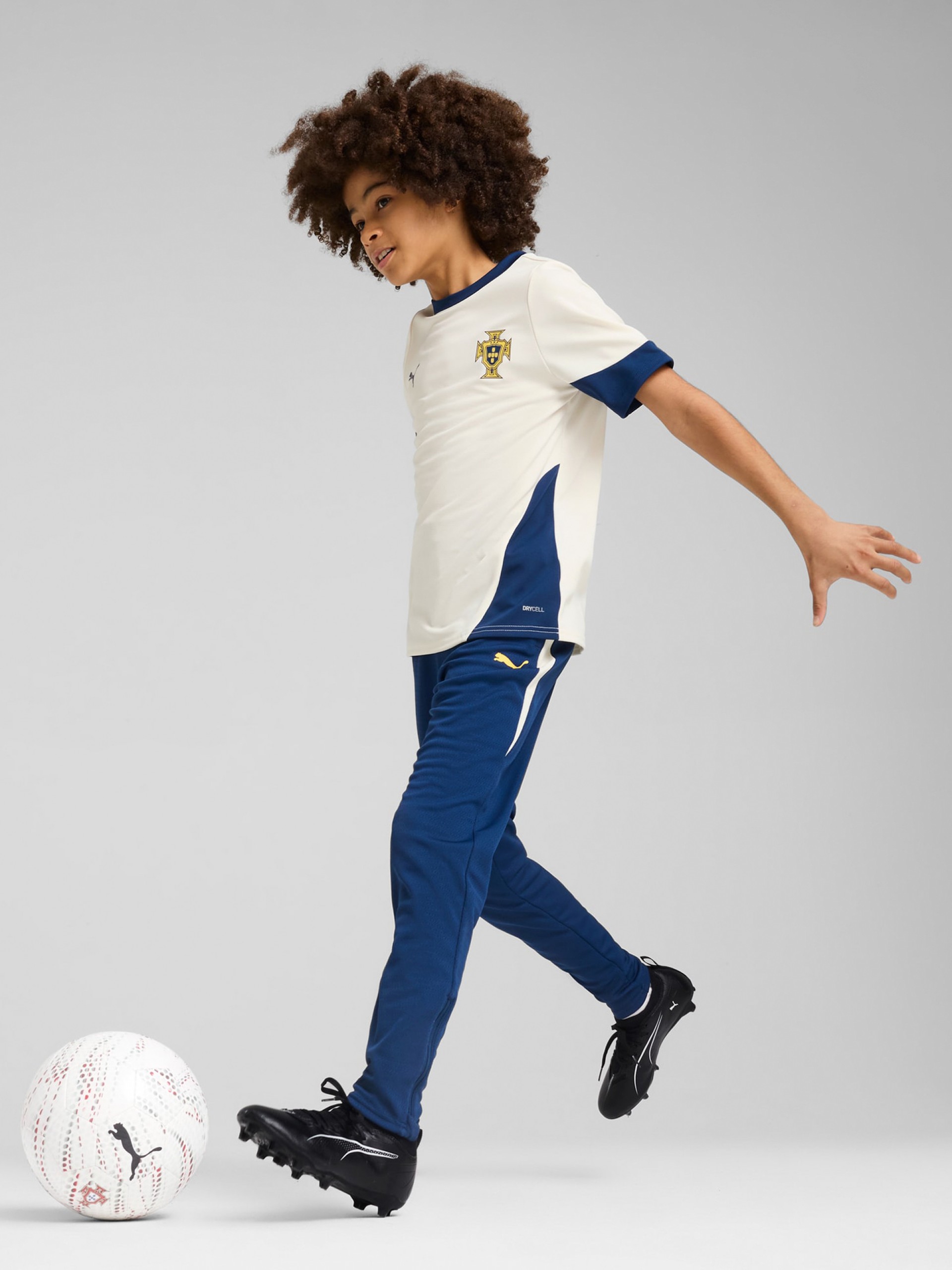 Camiseta Puma Portugal Entrenamiento Beige Jr 2025