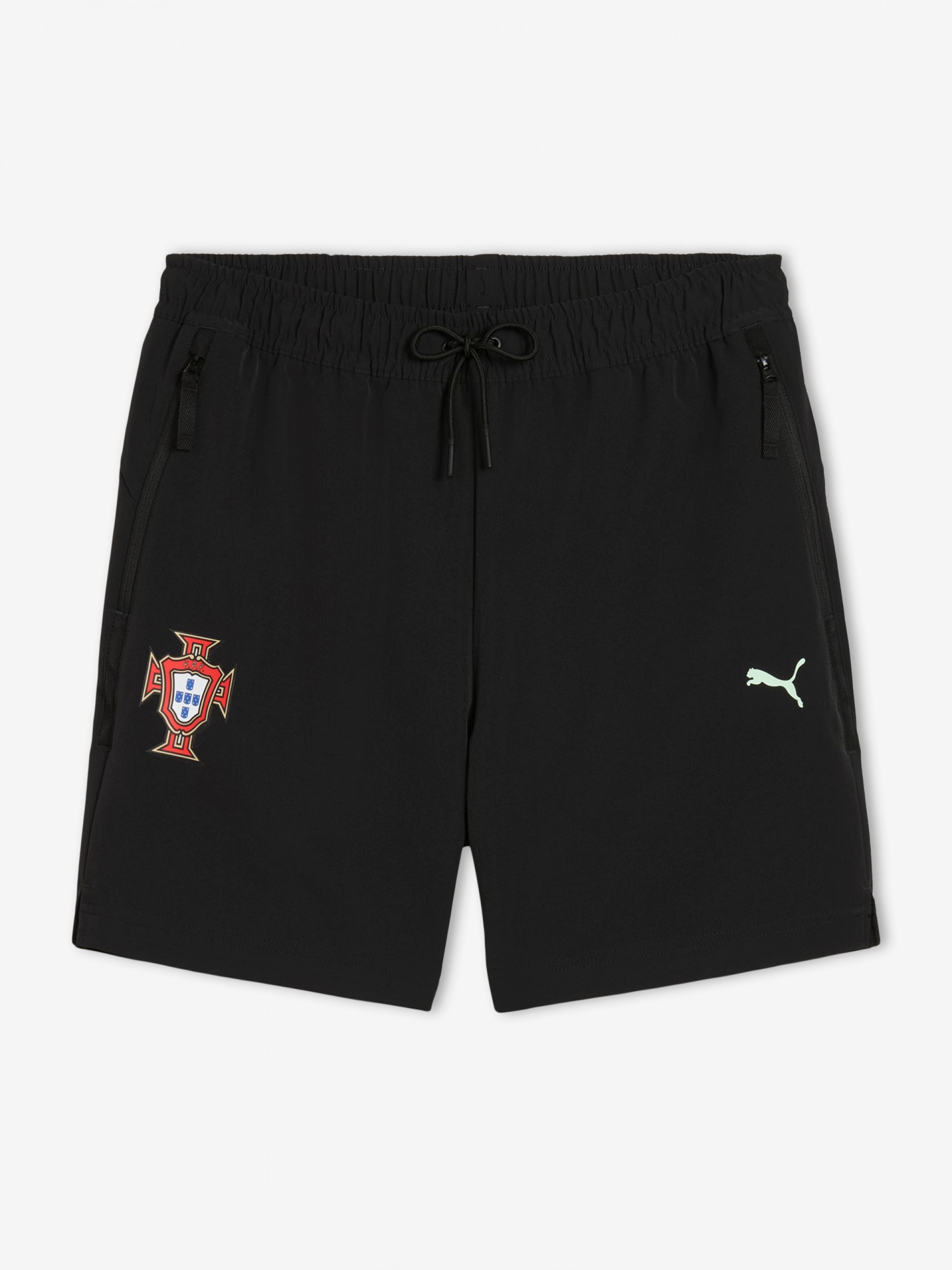 Calções Puma Portugal Aquecimento Tech Pretos 2025