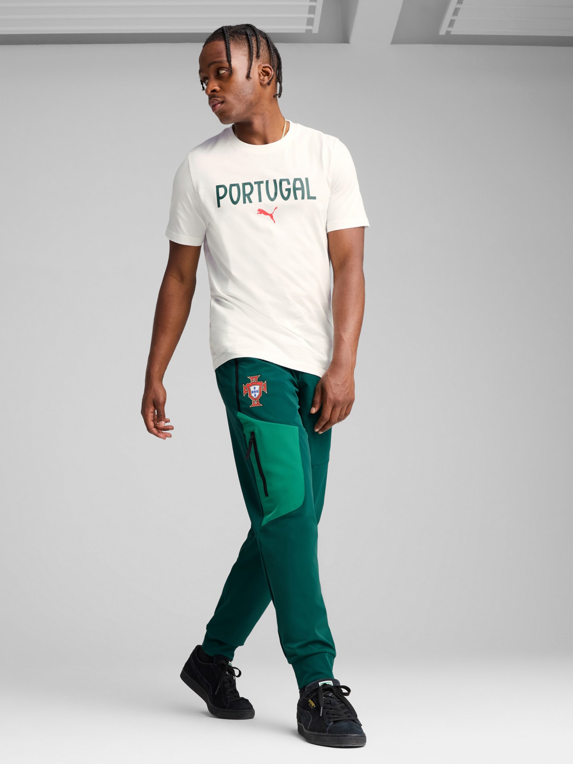 Calças Puma Portugal Tech Verdes 2025