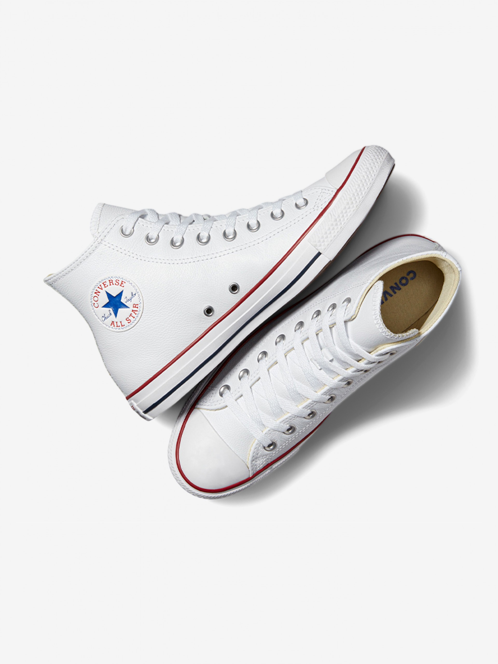 Sapatilhas Converse Chuck Taylor All Star High Leather Brancas