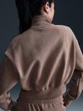 Nike Sportswear Phoenix Fleece Crop Brown Zip Sweater