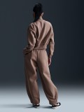 Nike Sportswear Phoenix Fleece Crop Brown Zip Sweater