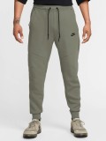 Nike Tech Fleece Slim Fit Green Trousers For Men