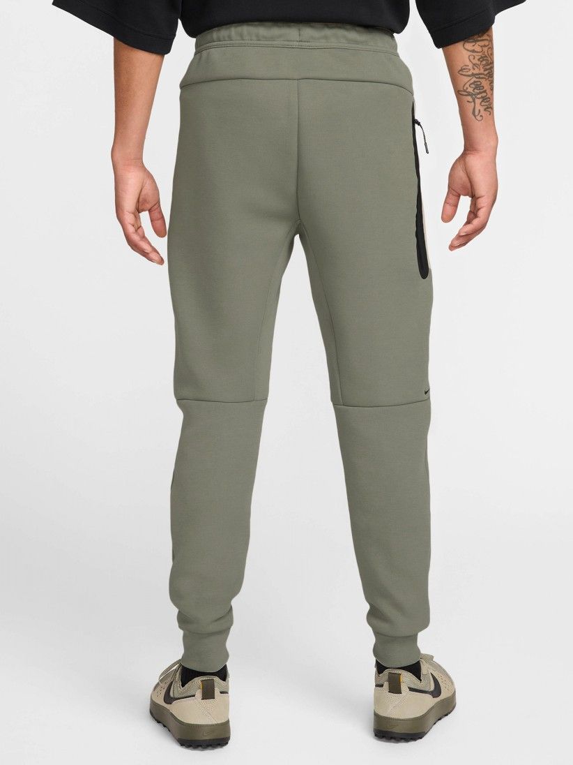 Nike Tech Fleece Slim Fit Green Trousers For Men