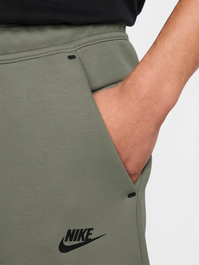 Nike Tech Fleece Slim Fit Green Trousers For Men