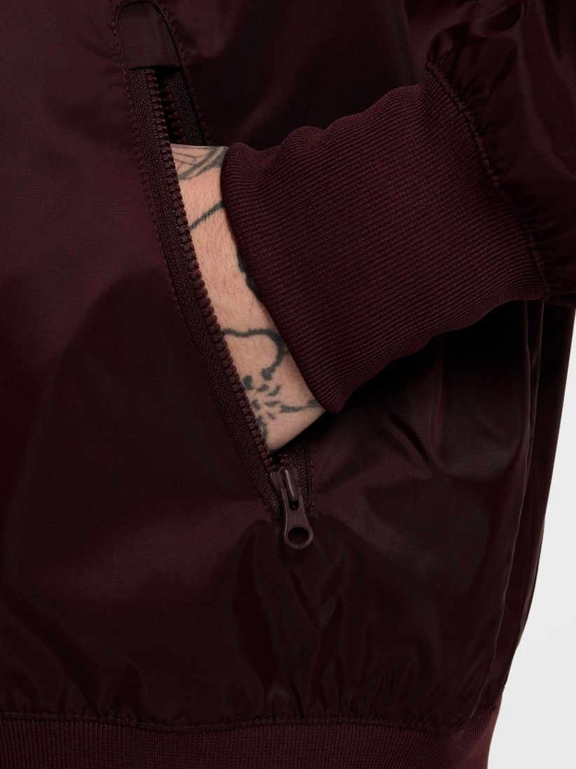 Nike Heritage Sportswear Windrunner Burgundy Hooded Windbreaker Jacket For Men