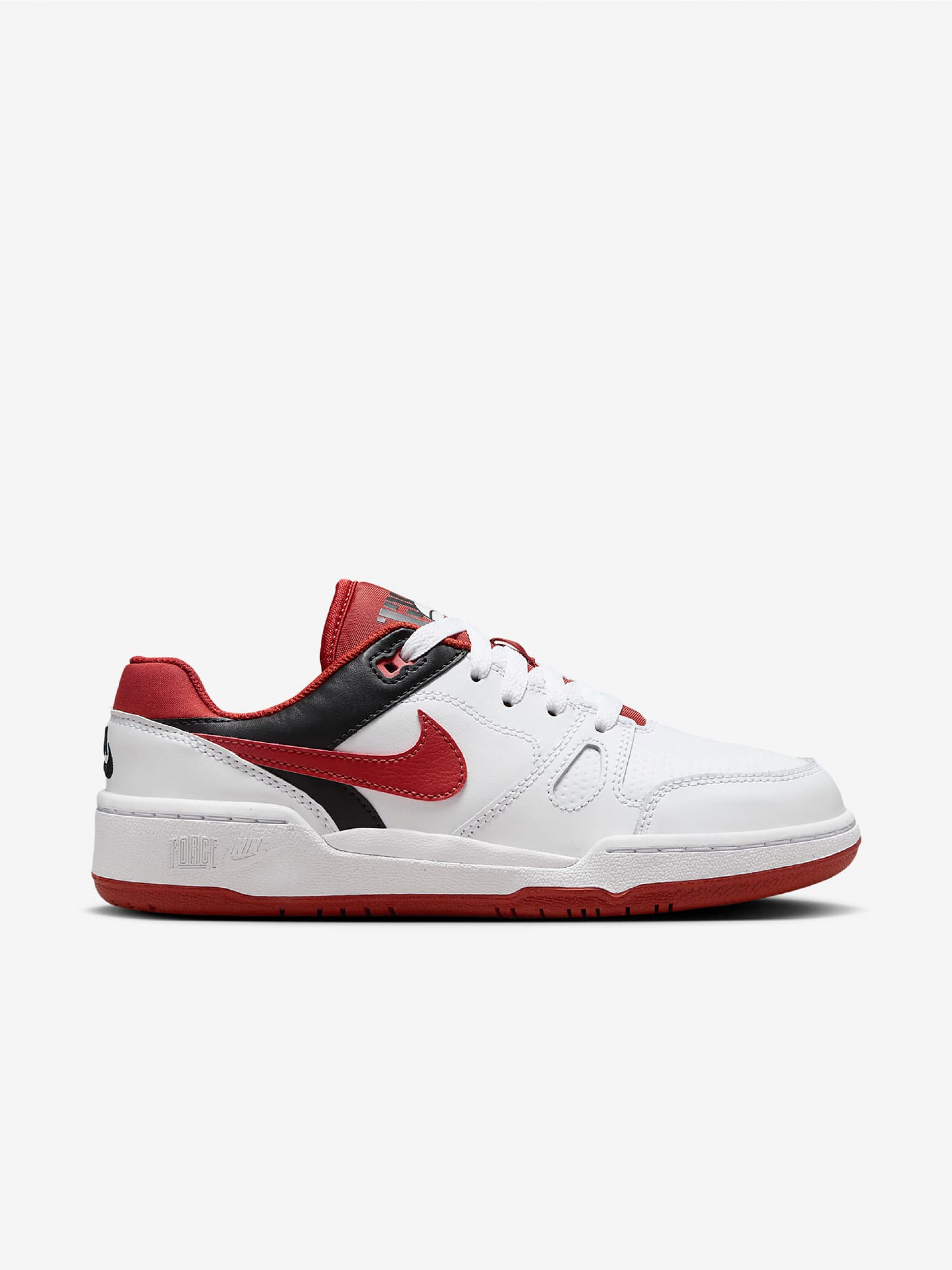 Sapatilhas Nike Full Force Low Junior Brancas e Vermelhas