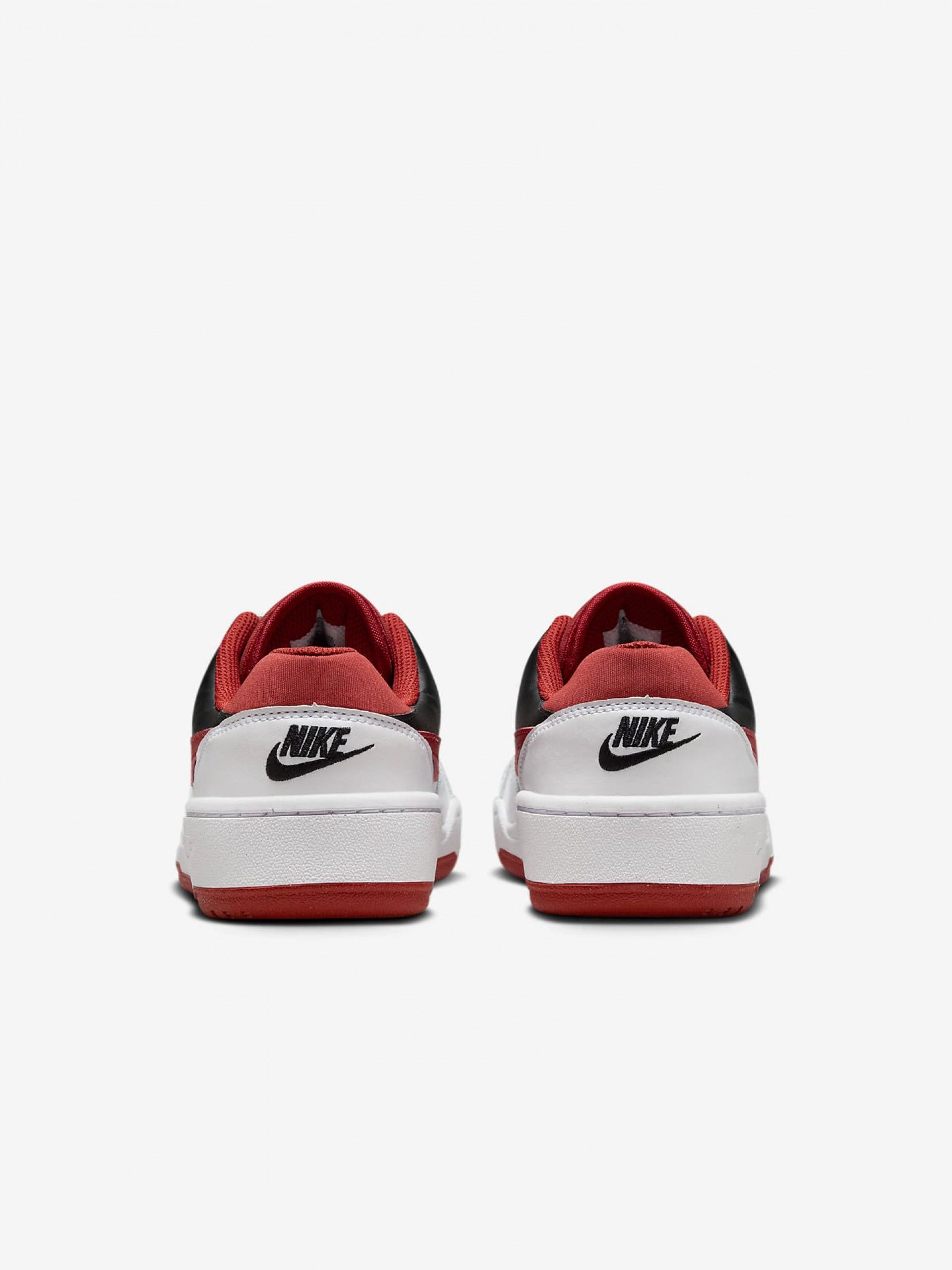 Sapatilhas Nike Full Force Low Junior Brancas e Vermelhas