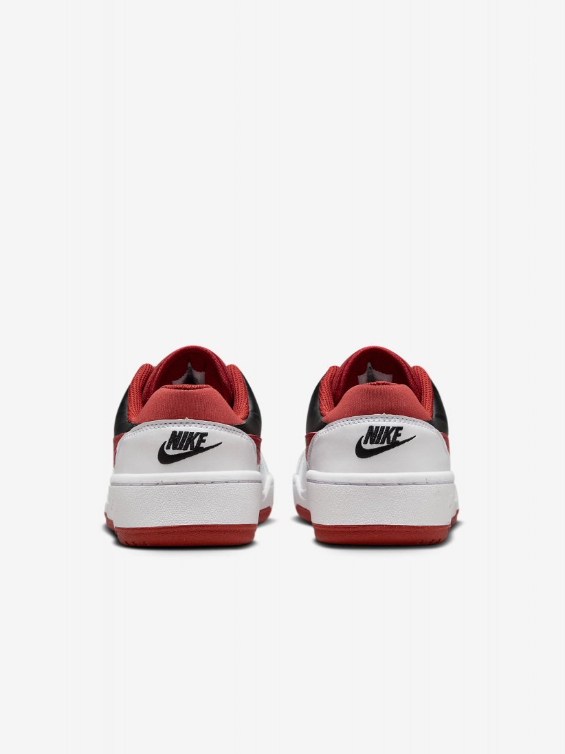 Sapatilhas Nike Full Force Low Junior Brancas e Vermelhas
