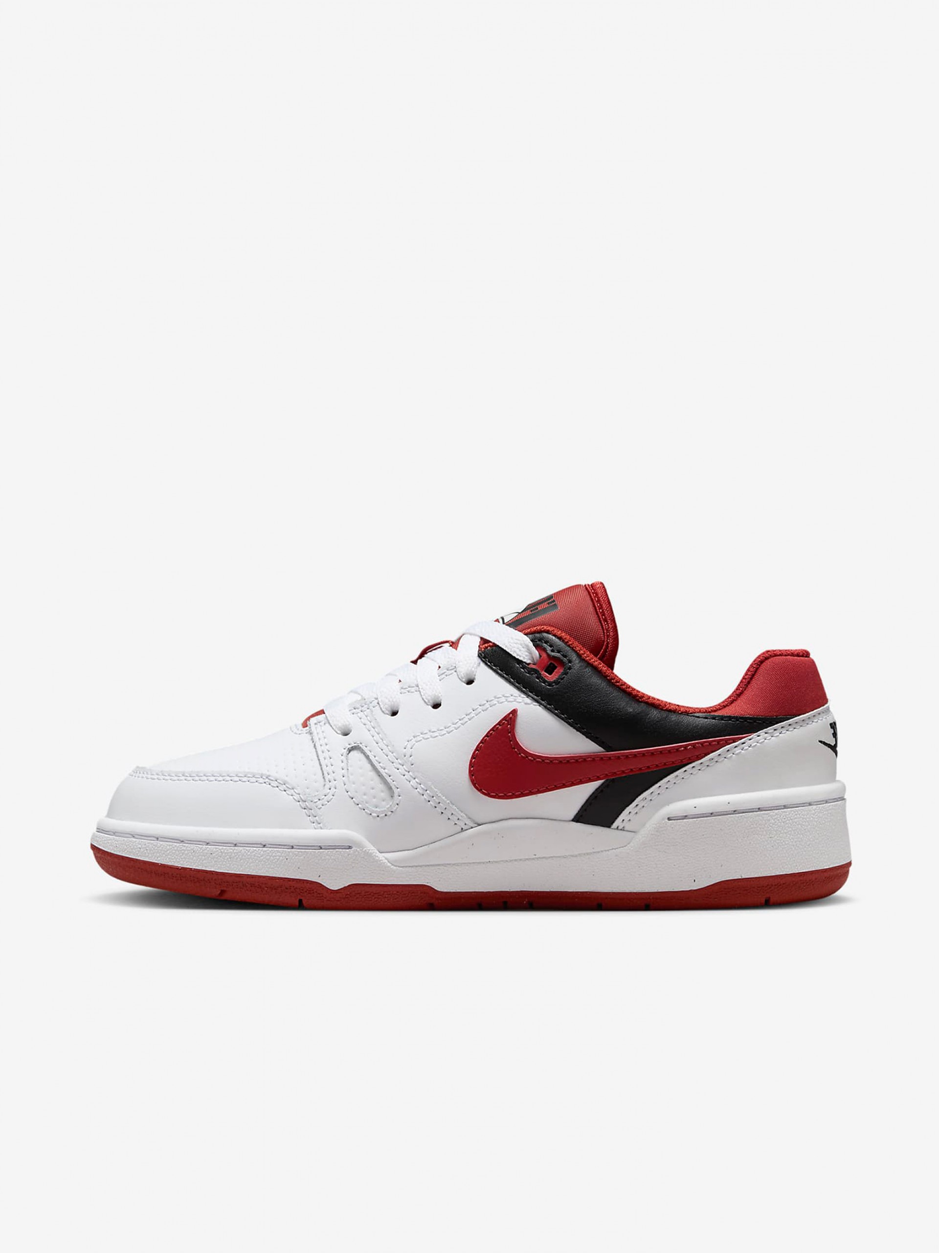 Sapatilhas Nike Full Force Low Junior Brancas e Vermelhas