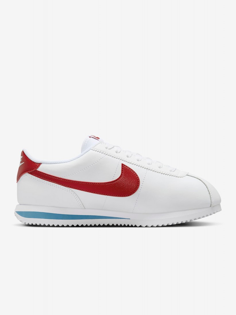 Sapatilhas Nike Cortez Brancas e Vermelhas Para Mulher