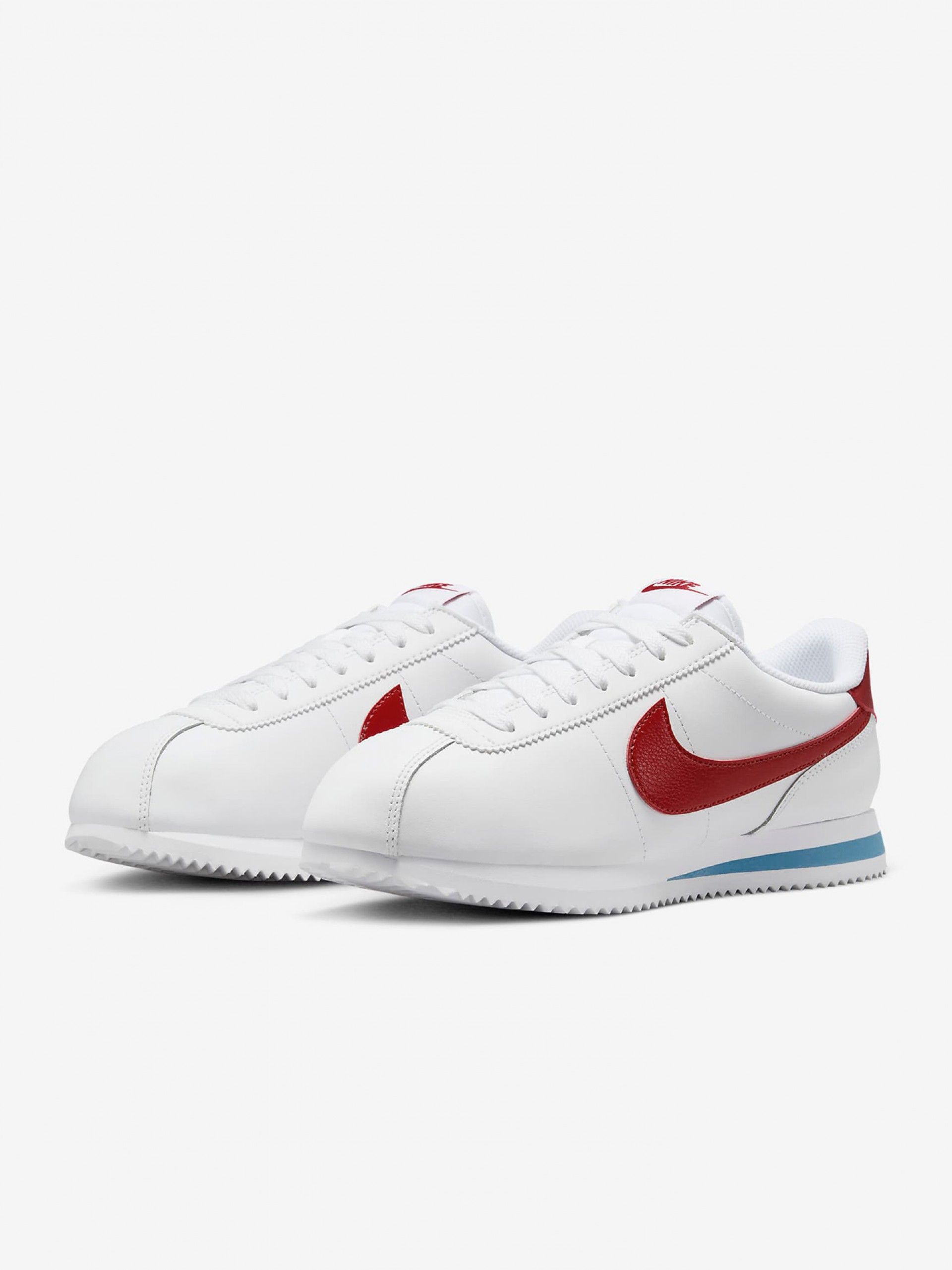 Zapatillas Nike Cortez Blancas y Rojas Para Mujer