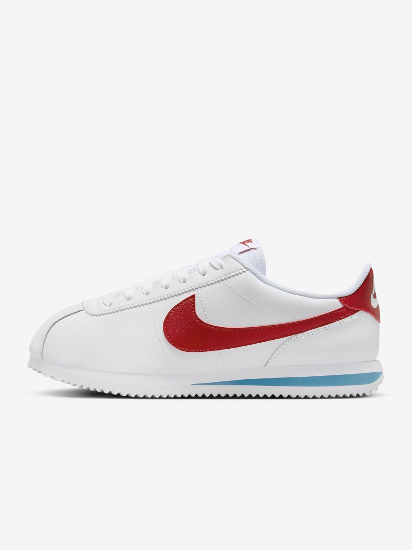 Sapatilhas Nike Cortez Brancas e Vermelhas Para Mulher
