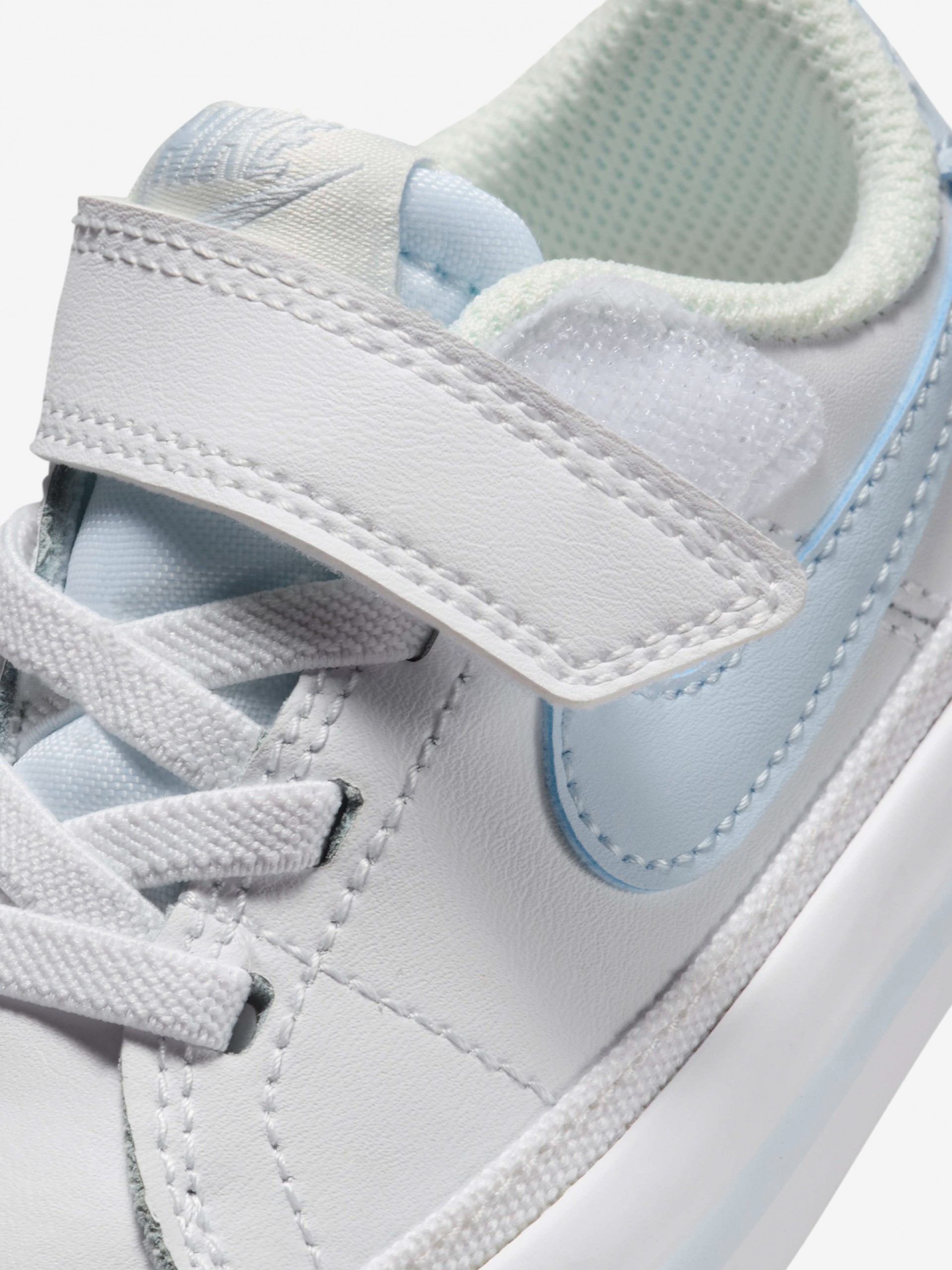 Sapatilhas Nike Court Legacy Brancas e Azuis Bebé