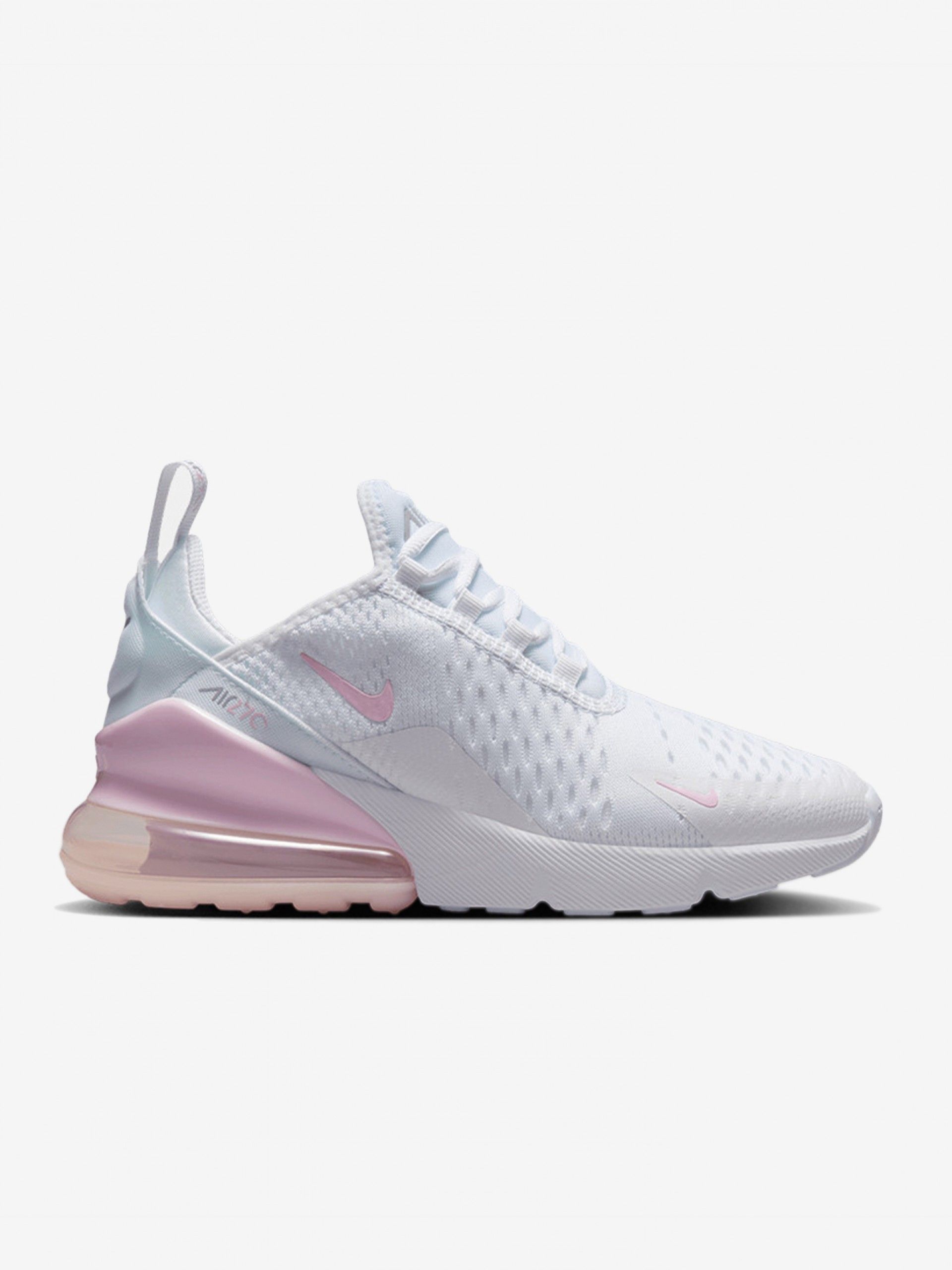 Sapatilhas Nike Air Max 270 Junior Brancas e Rosa