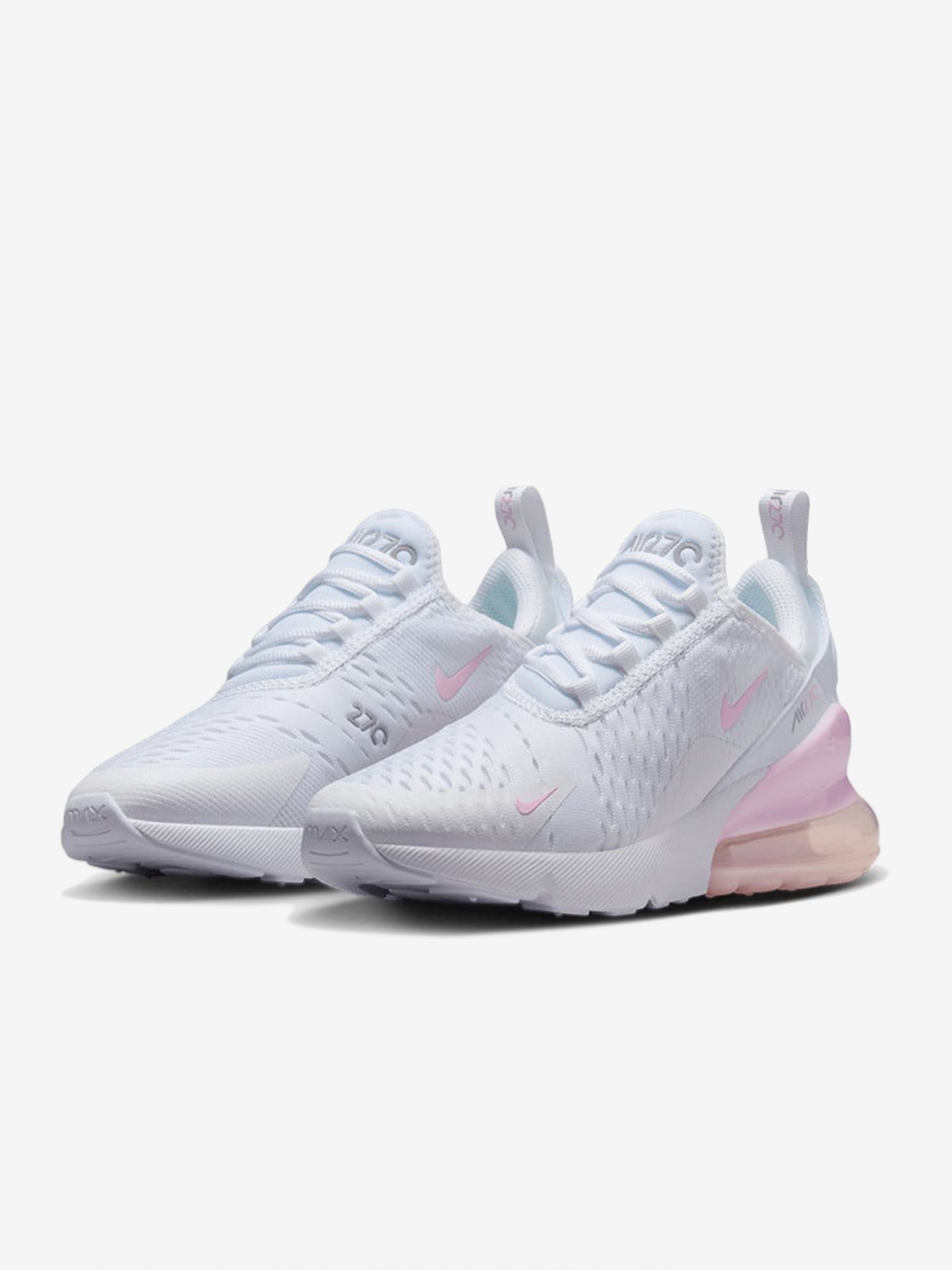 Sapatilhas Nike Air Max 270 Junior Brancas e Rosa