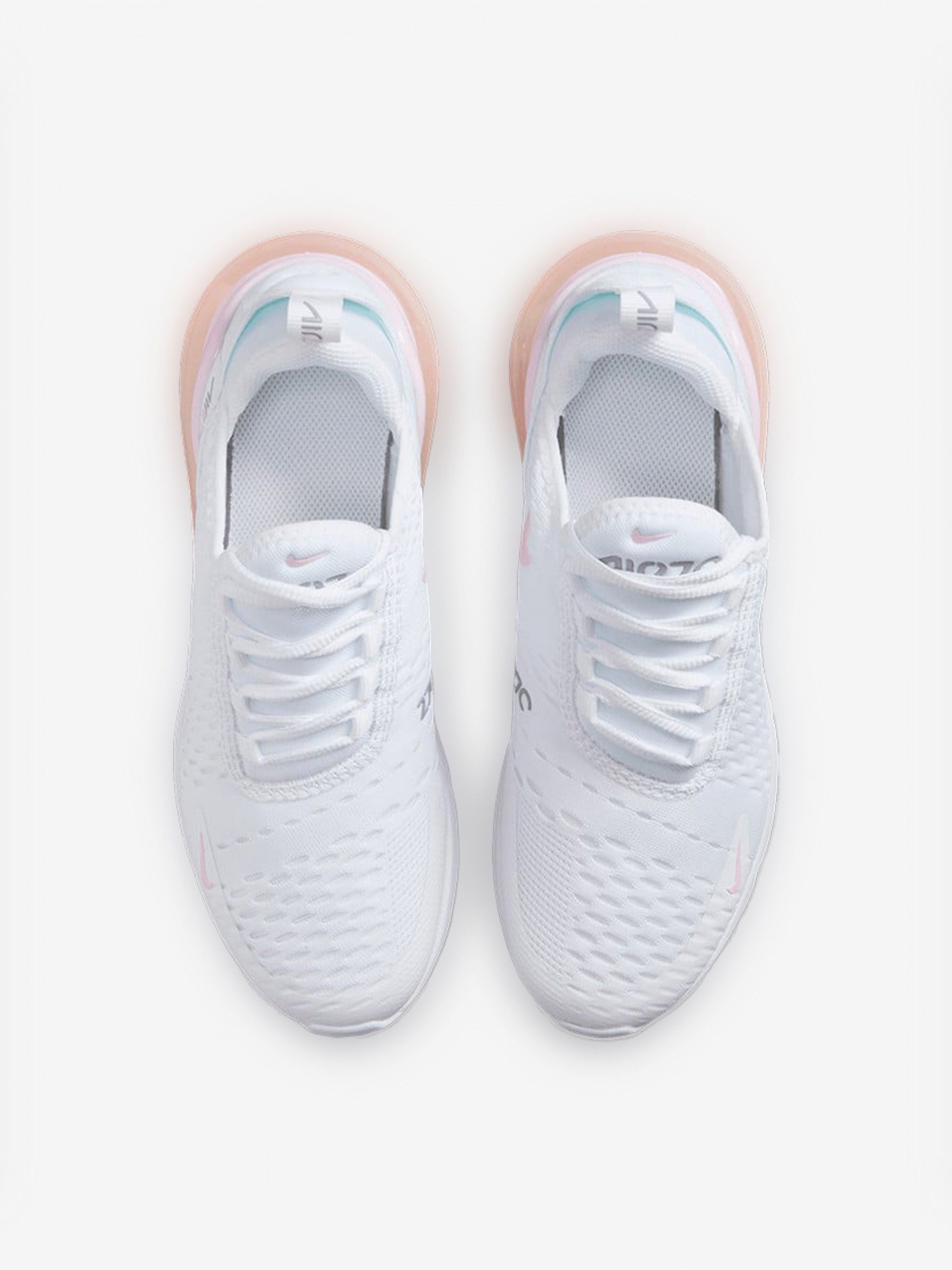 Sapatilhas Nike Air Max 270 Junior Brancas e Rosa