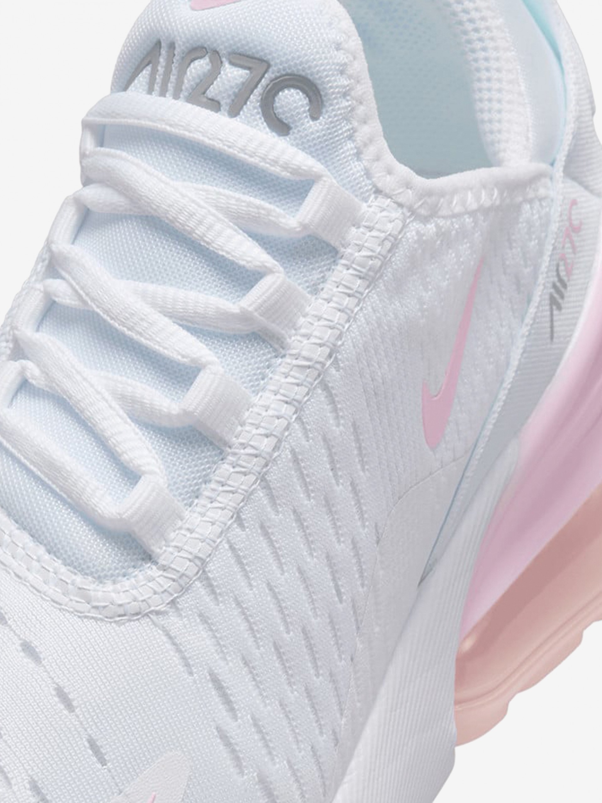Sapatilhas Nike Air Max 270 Junior Brancas e Rosa