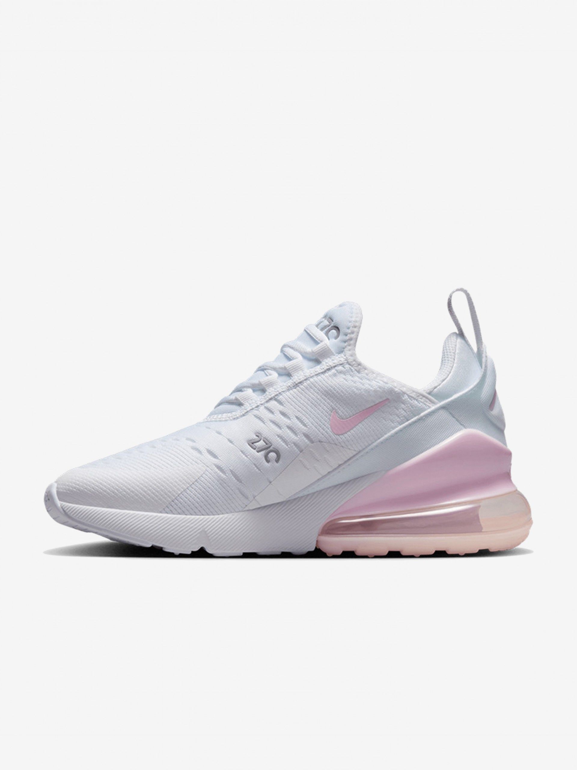 Sapatilhas Nike Air Max 270 Junior Brancas e Rosa