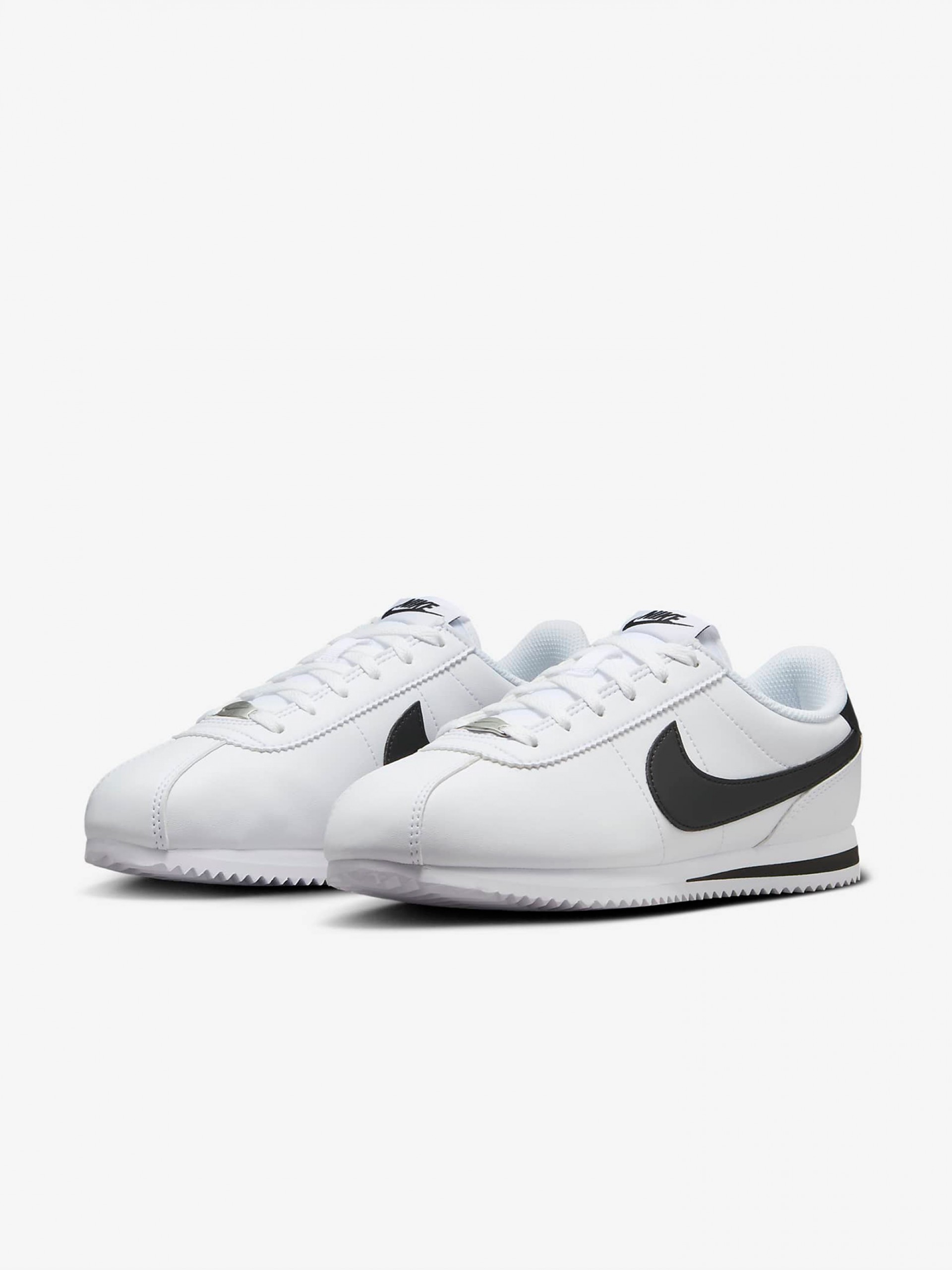 Nike Cortez Junior White and Black Sneakers