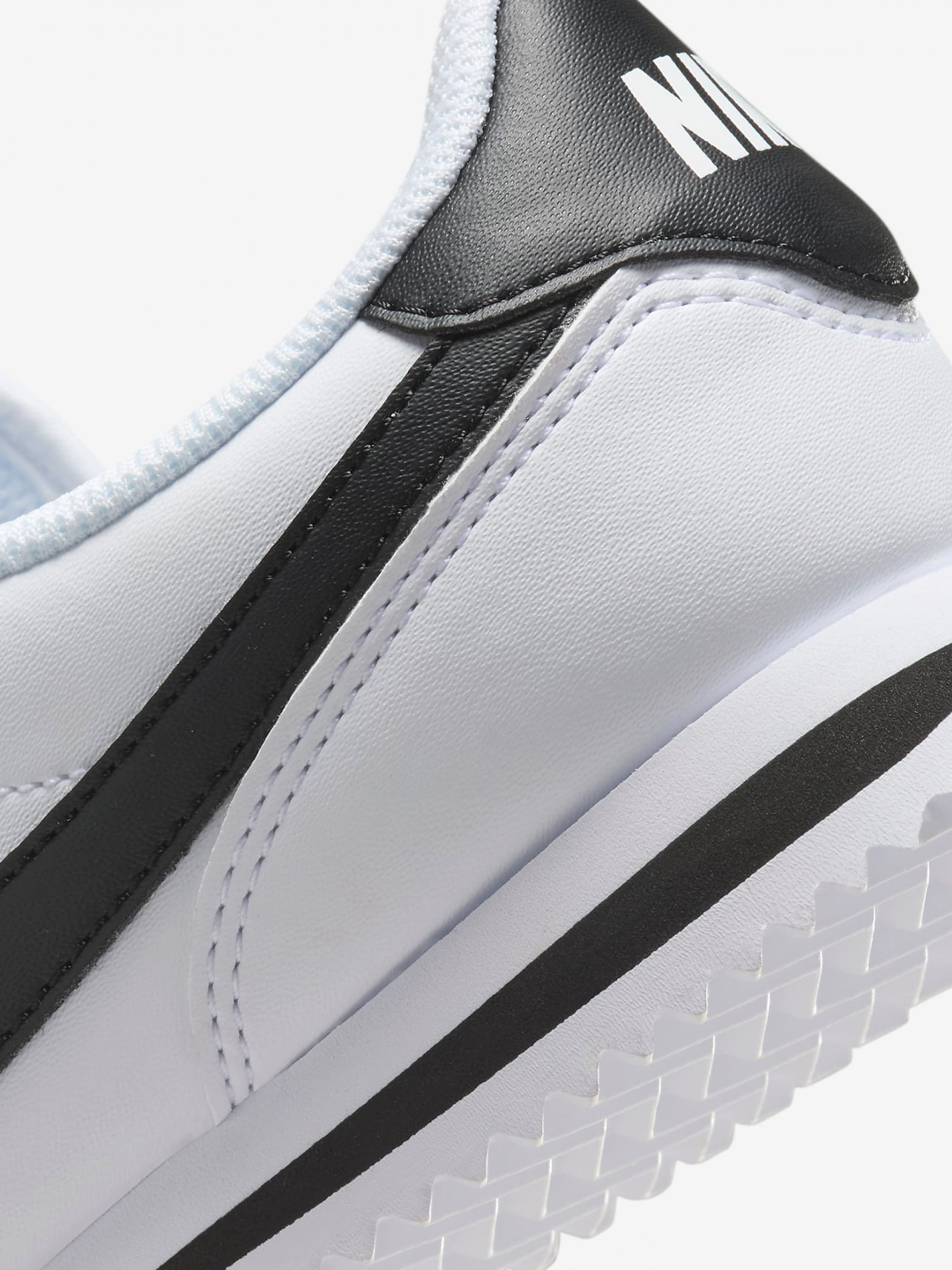 Nike Cortez Junior White and Black Sneakers
