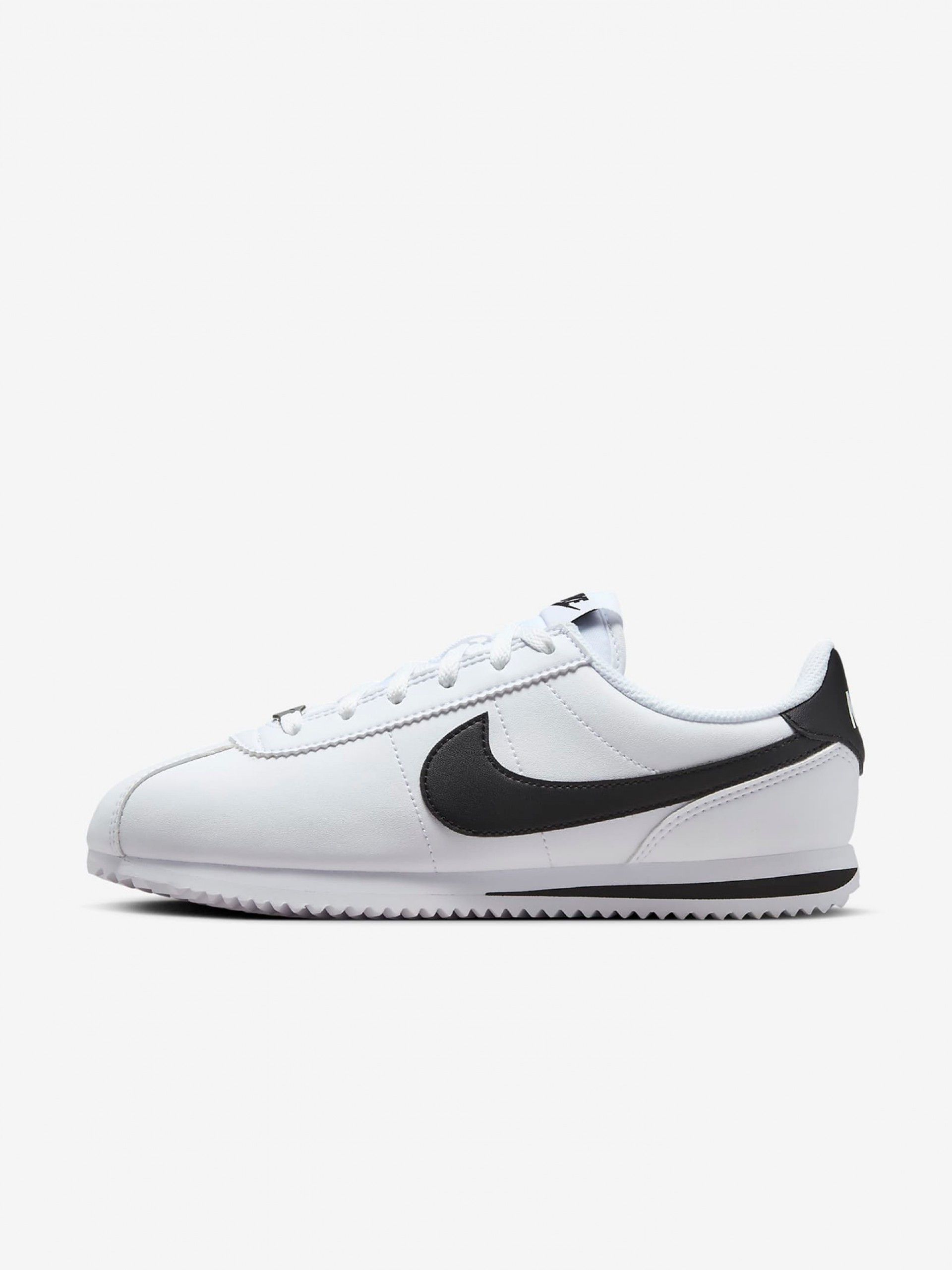 Nike Cortez Junior White and Black Sneakers