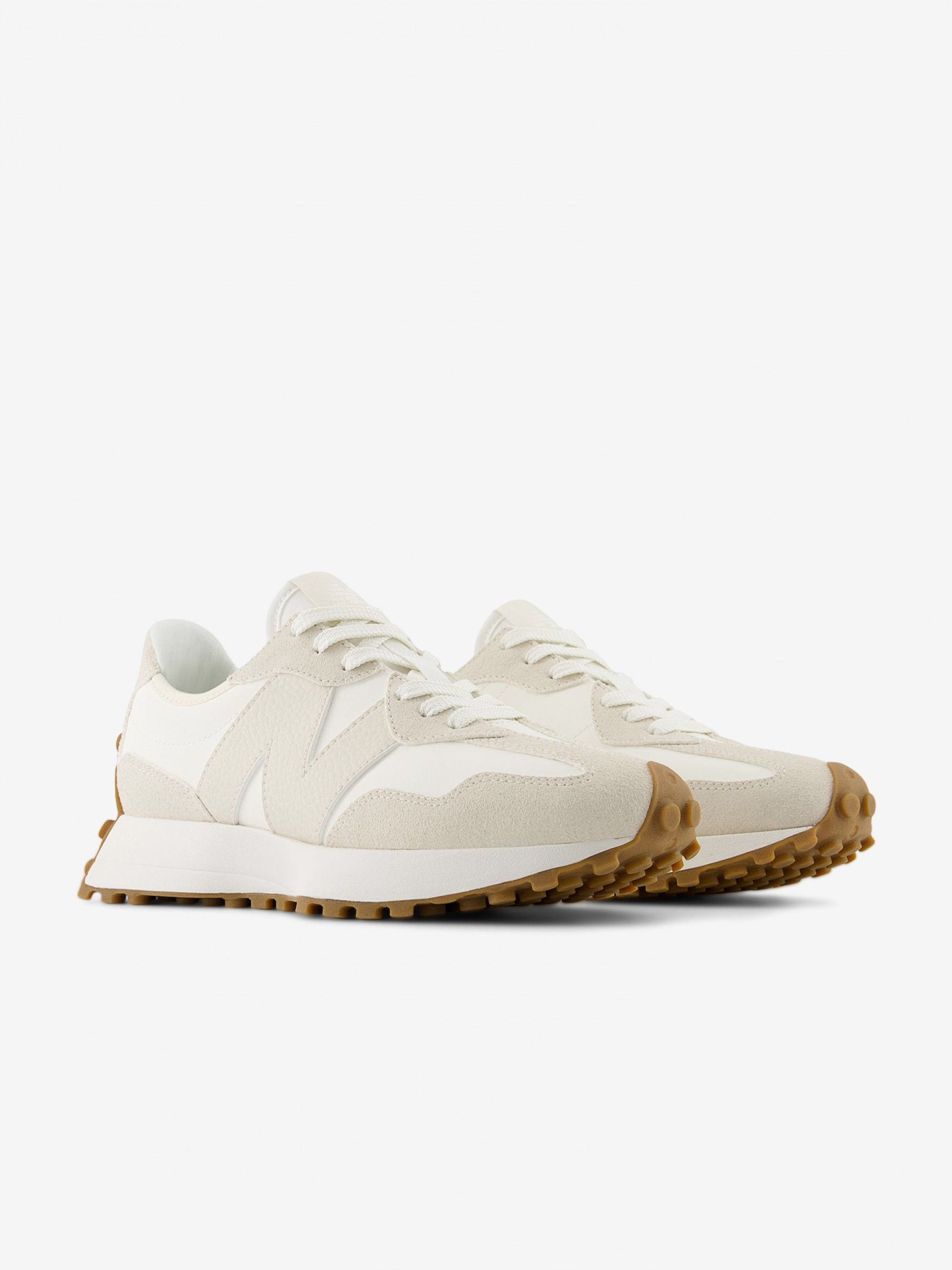 Zapatillas New Balance WS327 V1 Beige y Blancas