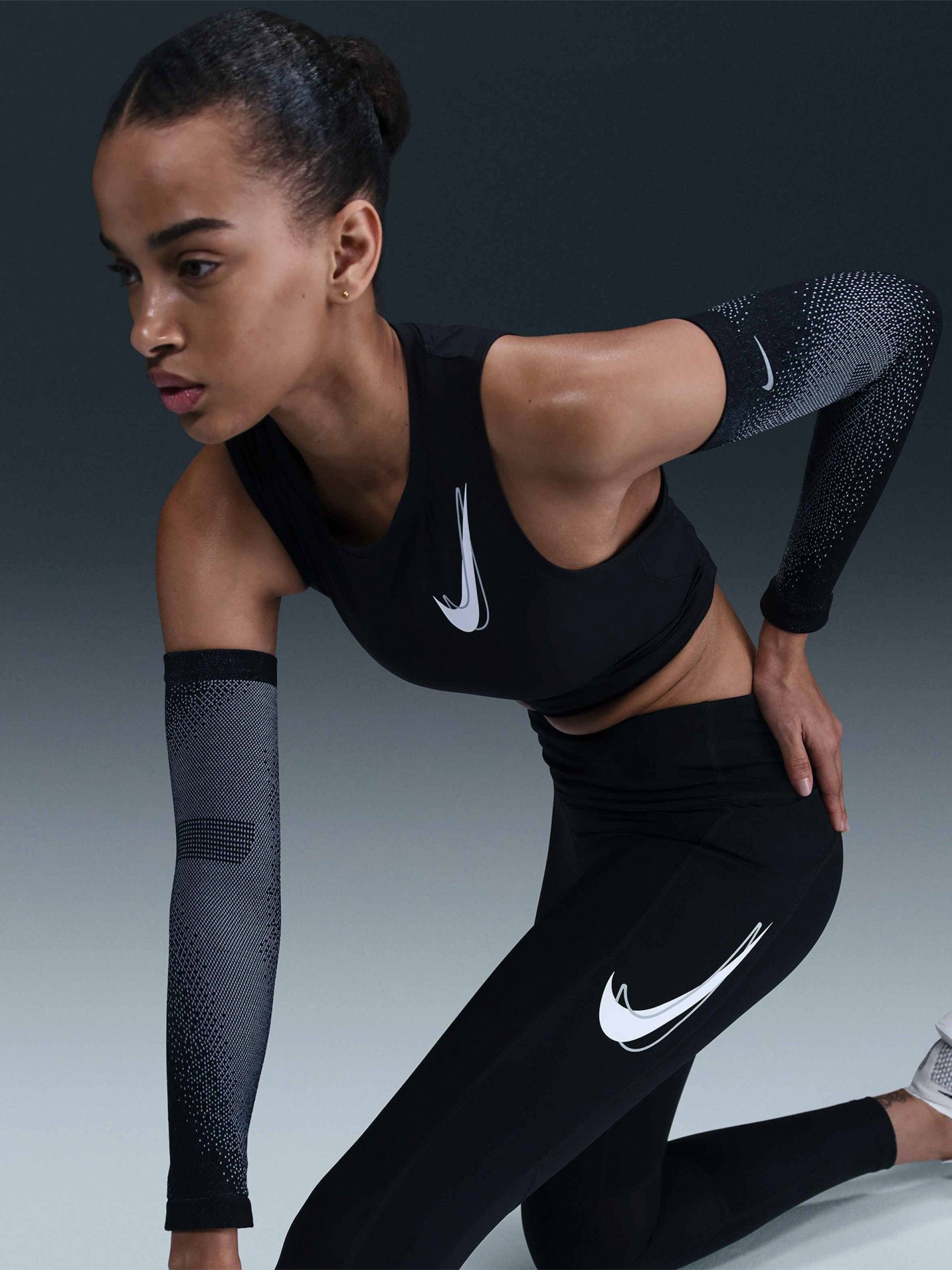 Leggings de Treino Nike Dri-FIT Fast Mid-Rise 7/8 Pretas Para Mulher