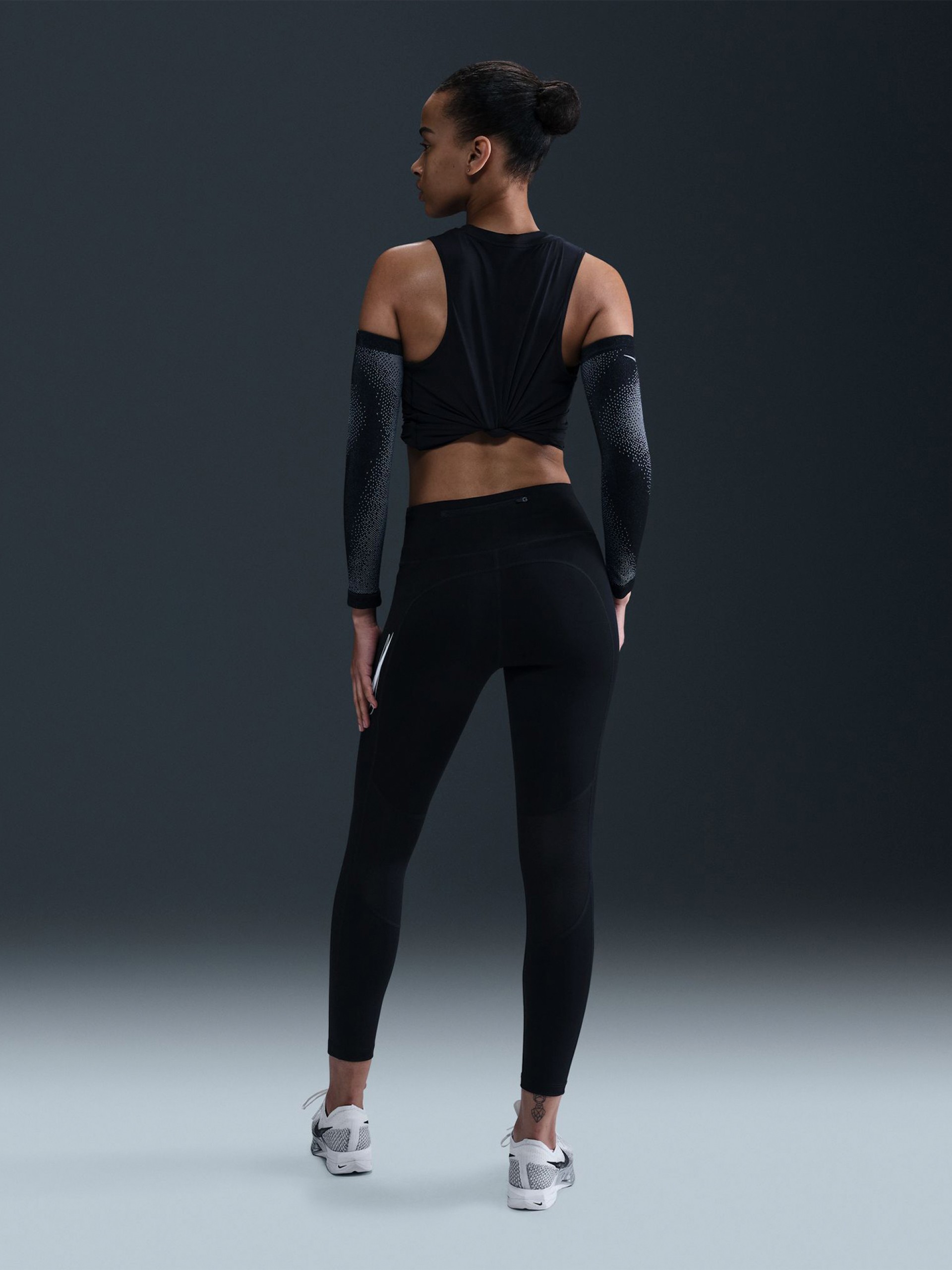 Leggings de Treino Nike Dri-FIT Fast Mid-Rise 7/8 Pretas Para Mulher