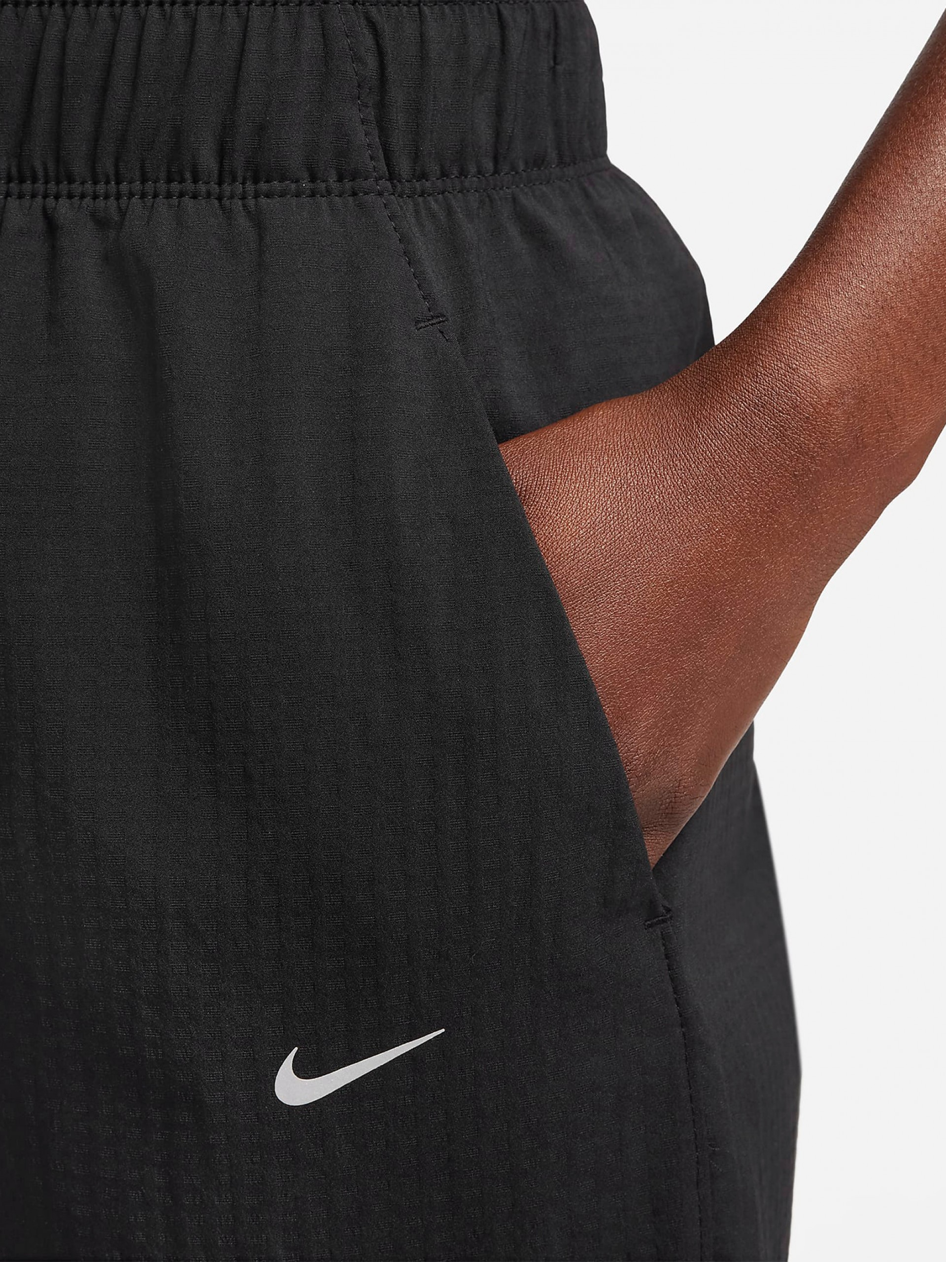 Calças de Running Nike Dri-FIT Fast Mid-Rise 7/8 Pretas Para Mulher